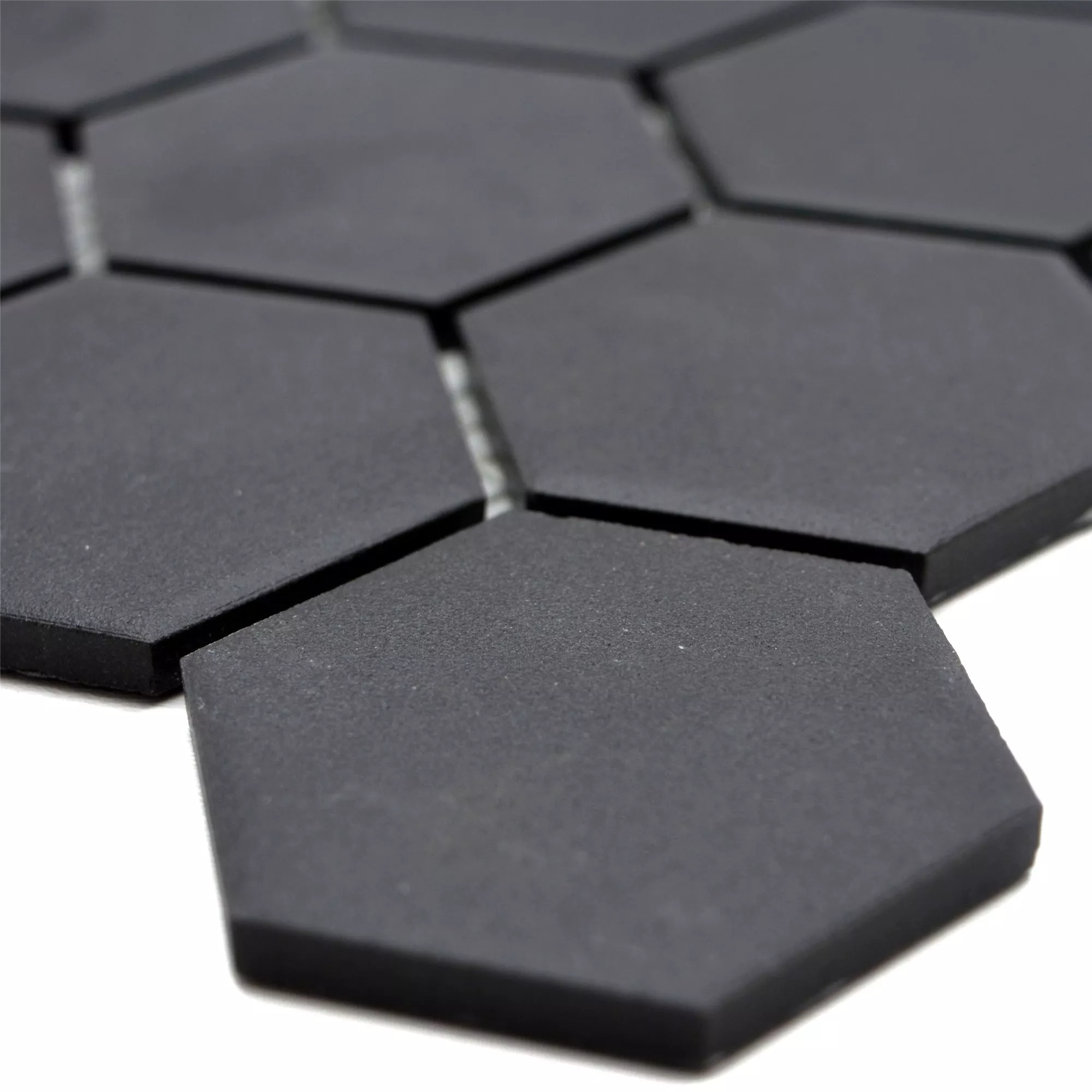 Sample Ceramic Mosaic Tiles Begomil Unglazed Black