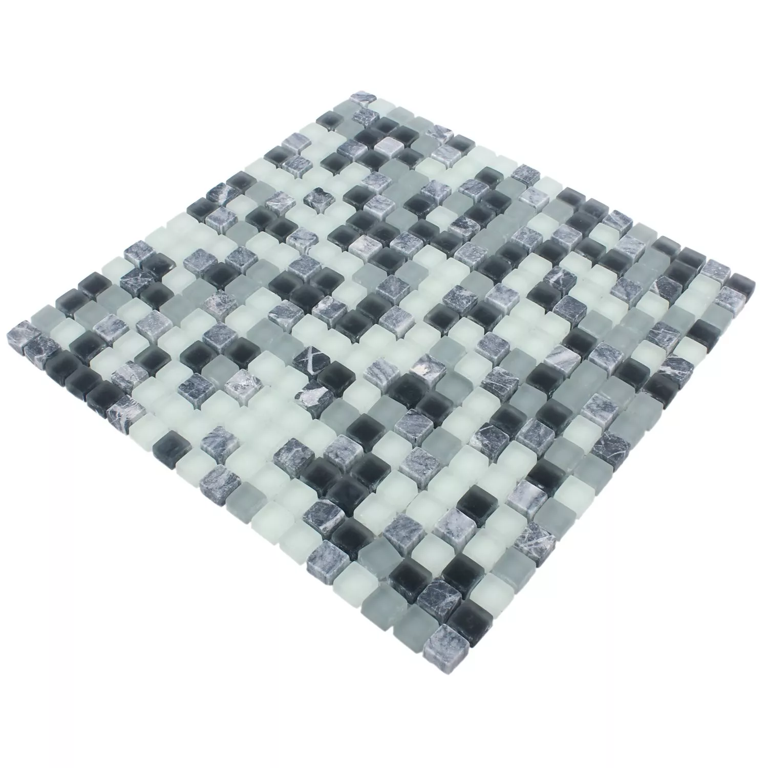 Mosaic Tiles Marilia Black Grey White