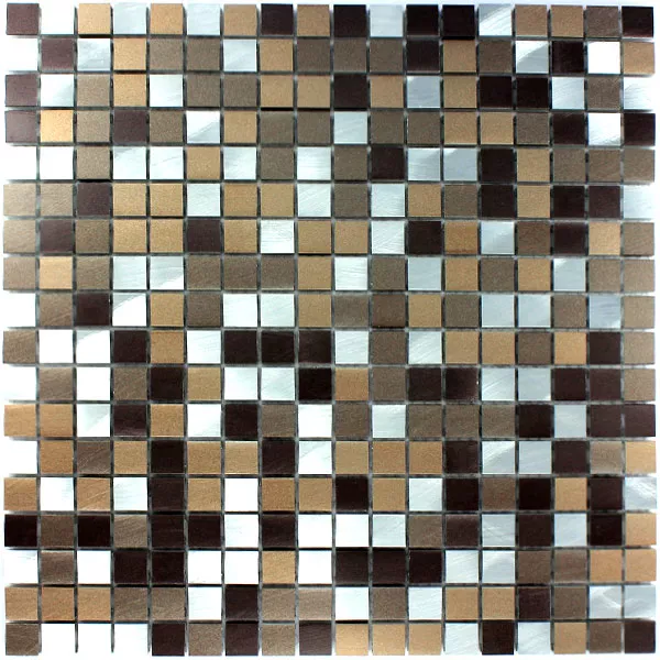 Sample Mosaic Tiles Aluminium Copper Mix 