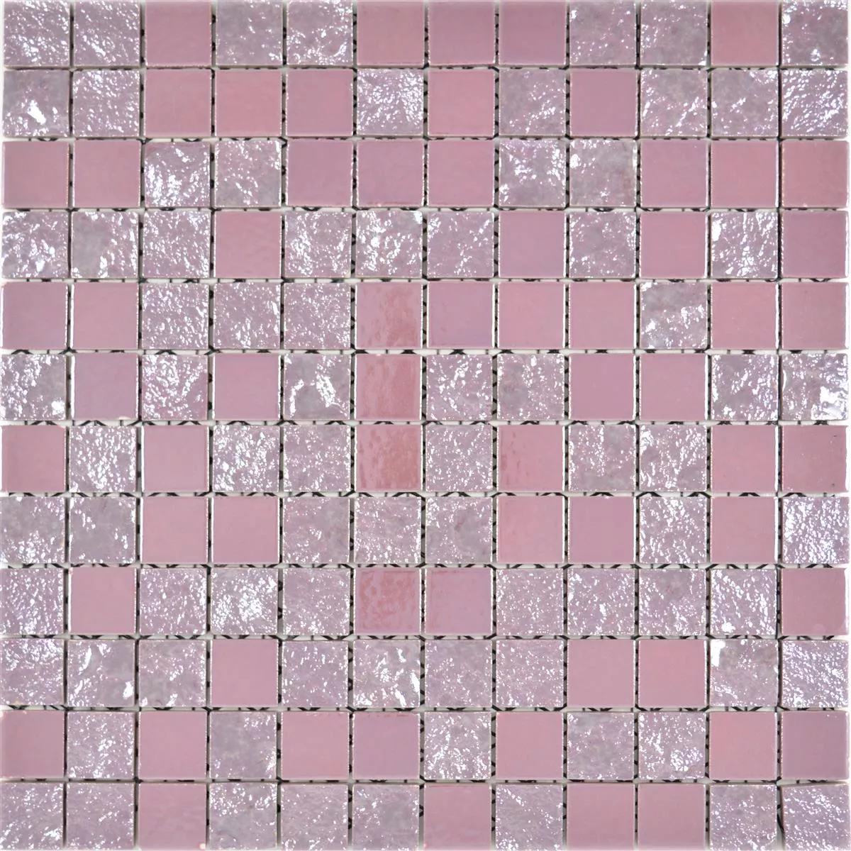 Ceramic Mosaic Tiles Shogun 3D Pink