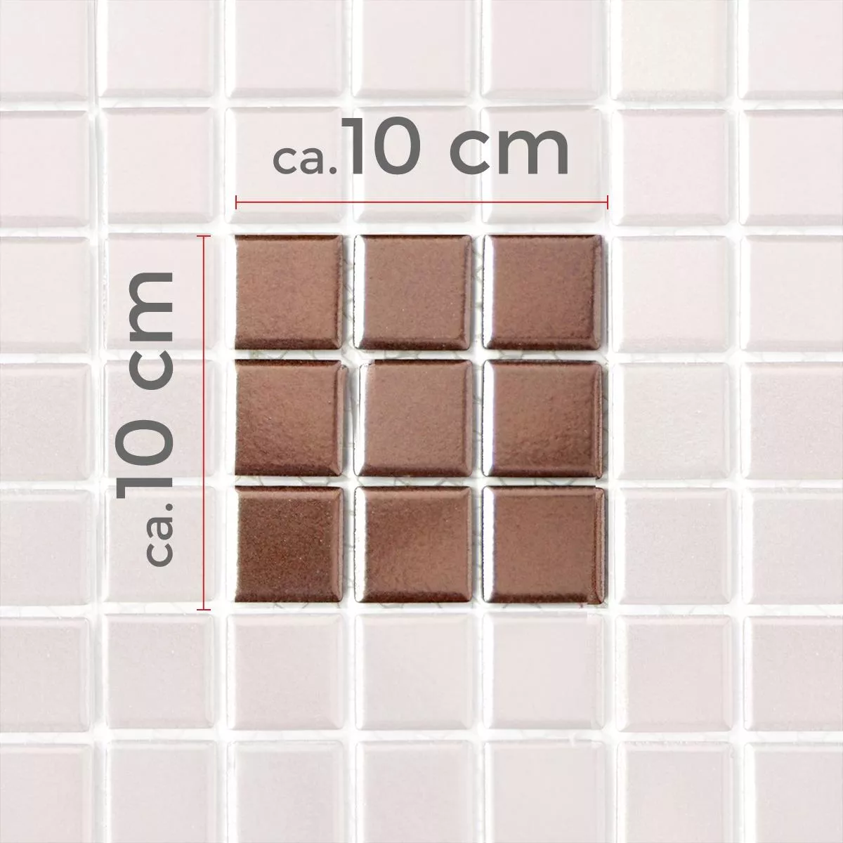 Sample Ceramic Mosaic Tiles Zando Copper Square