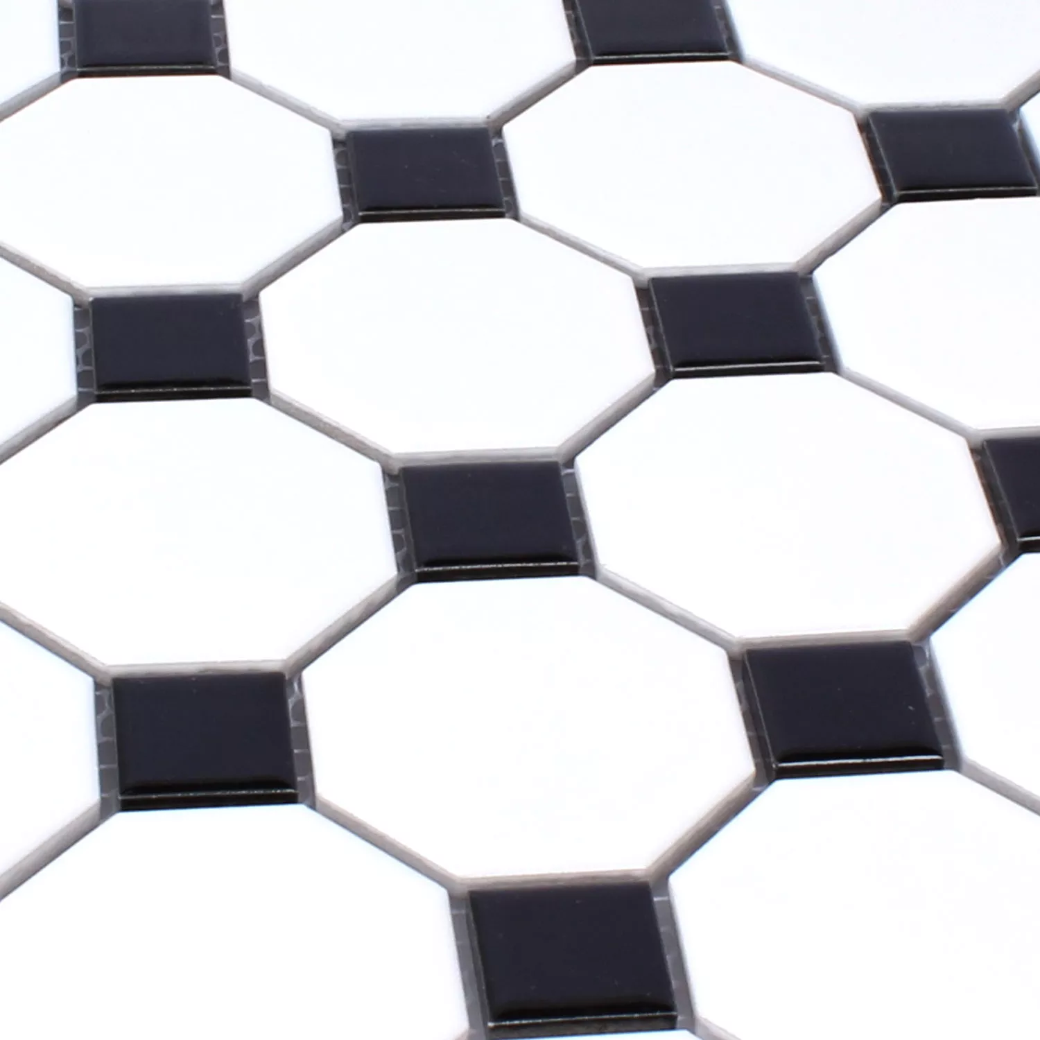 Mosaic Tiles Ceramic Octagon Belami Black White