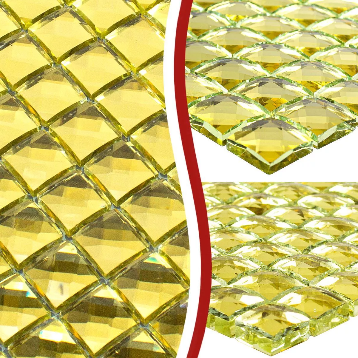 Sample Glass Mosaic Tile Victoria Gold