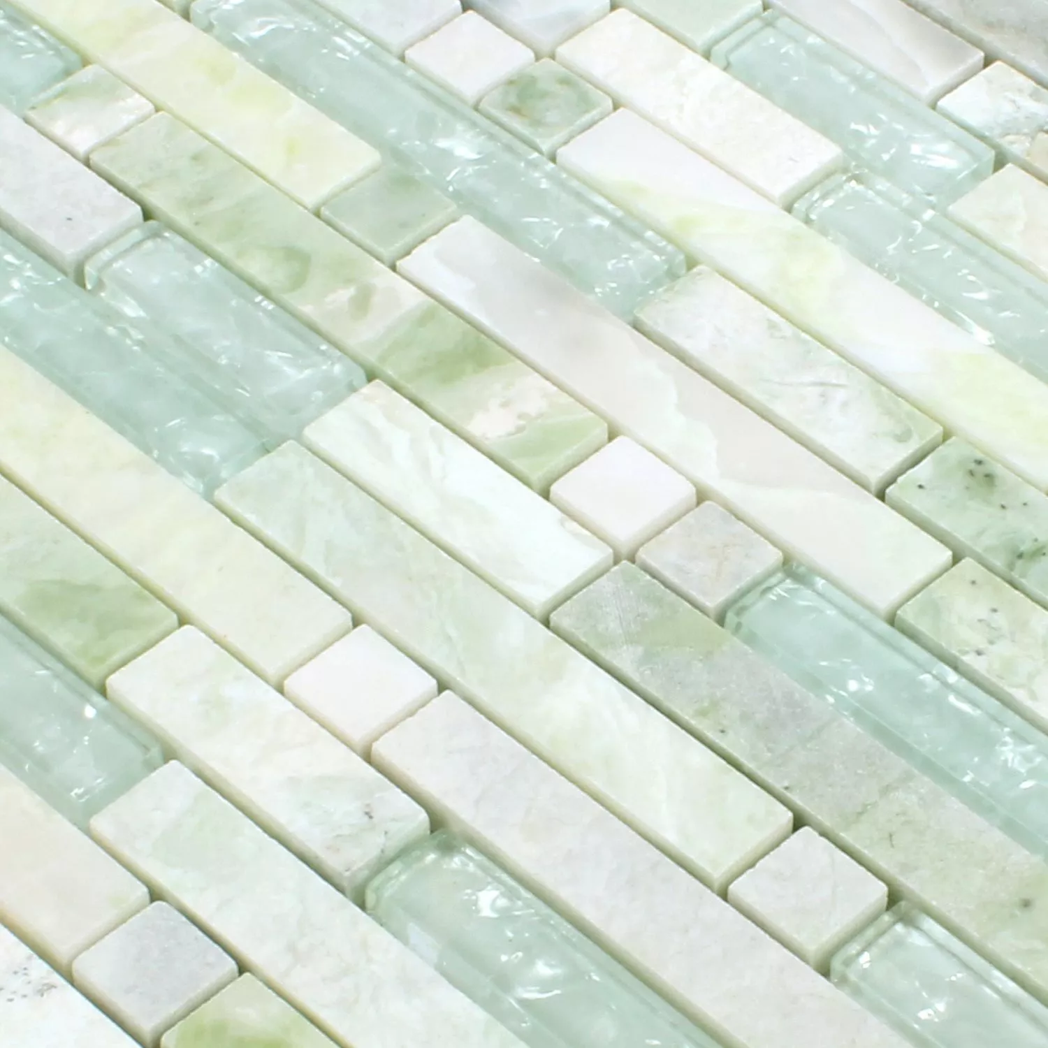 Sample Mosaic Tiles Onyx Larinera Green Gold Pattern