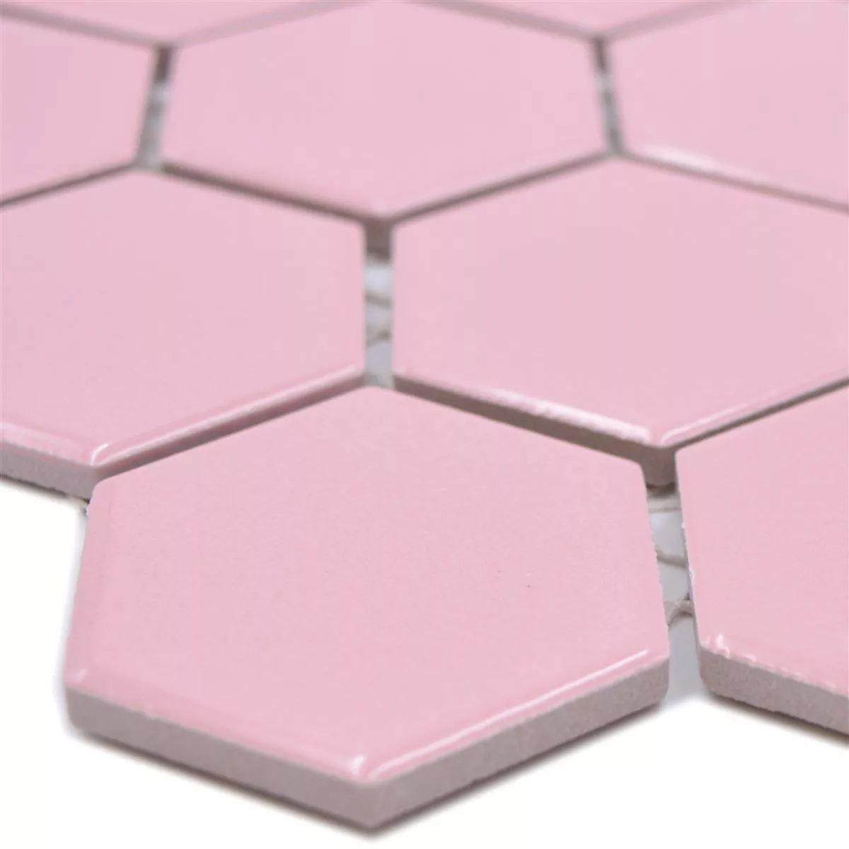 Sample from Ceramic Mosaic Salomon Hexagon Pink H51