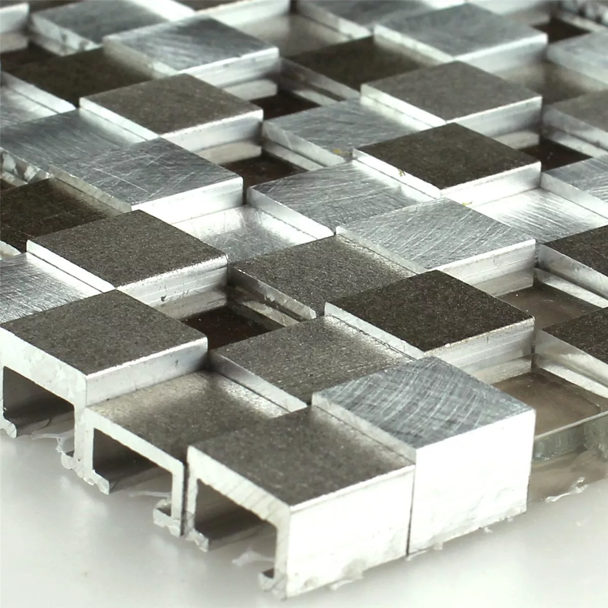 Sample Design Tiles Aluminium Alu Glass 3D Mosaic