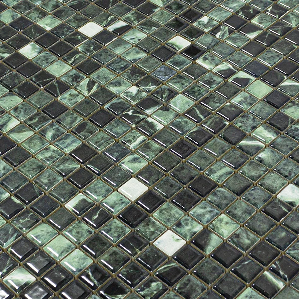 Ceramic Mosaic Tiles Elysium Marble Optic Green 12