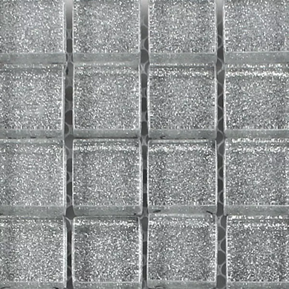 Sample Glass Mosaic Tiles Wichita Silver Glitter