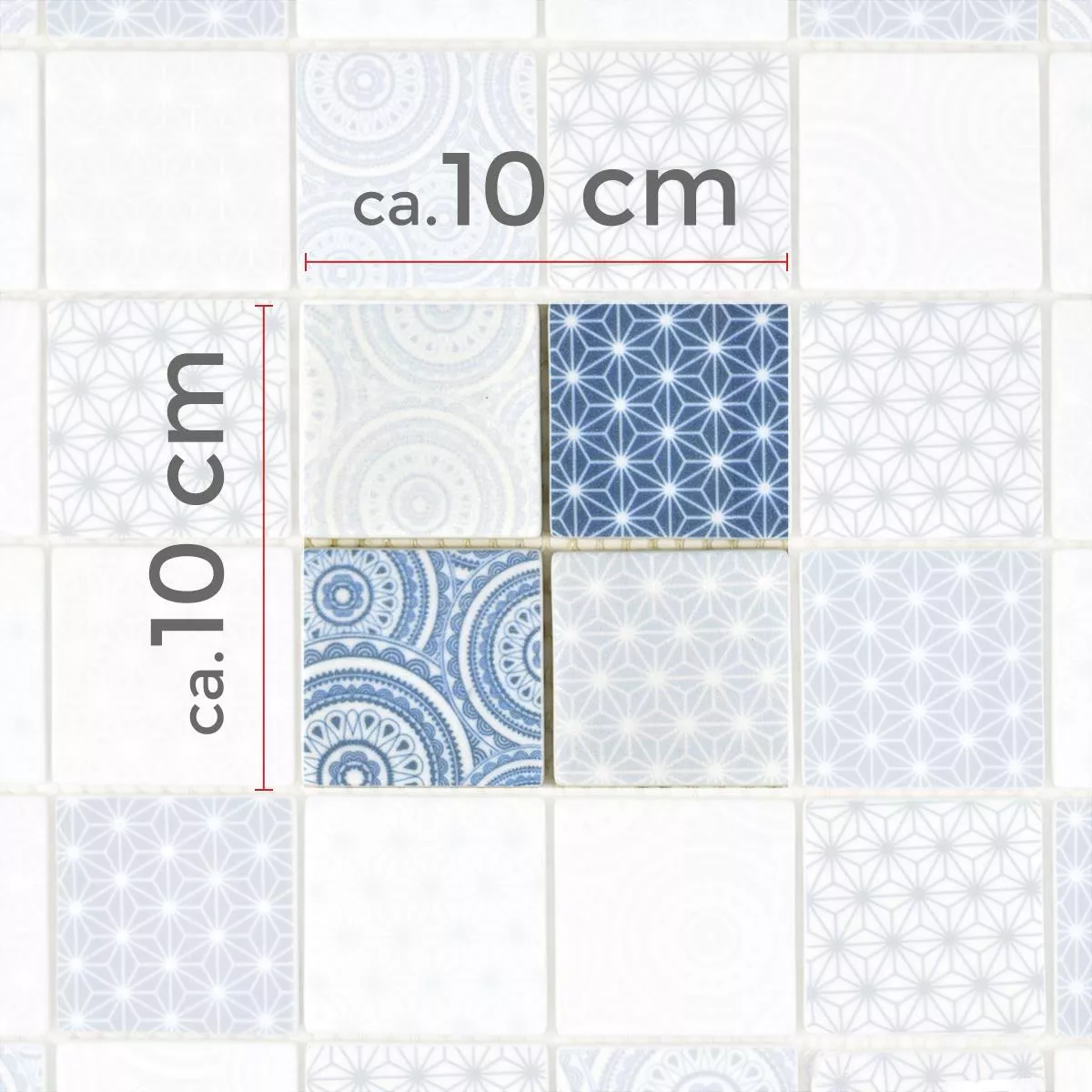 Sample Glass Mosaic Tiles Acapella Light Blue Square