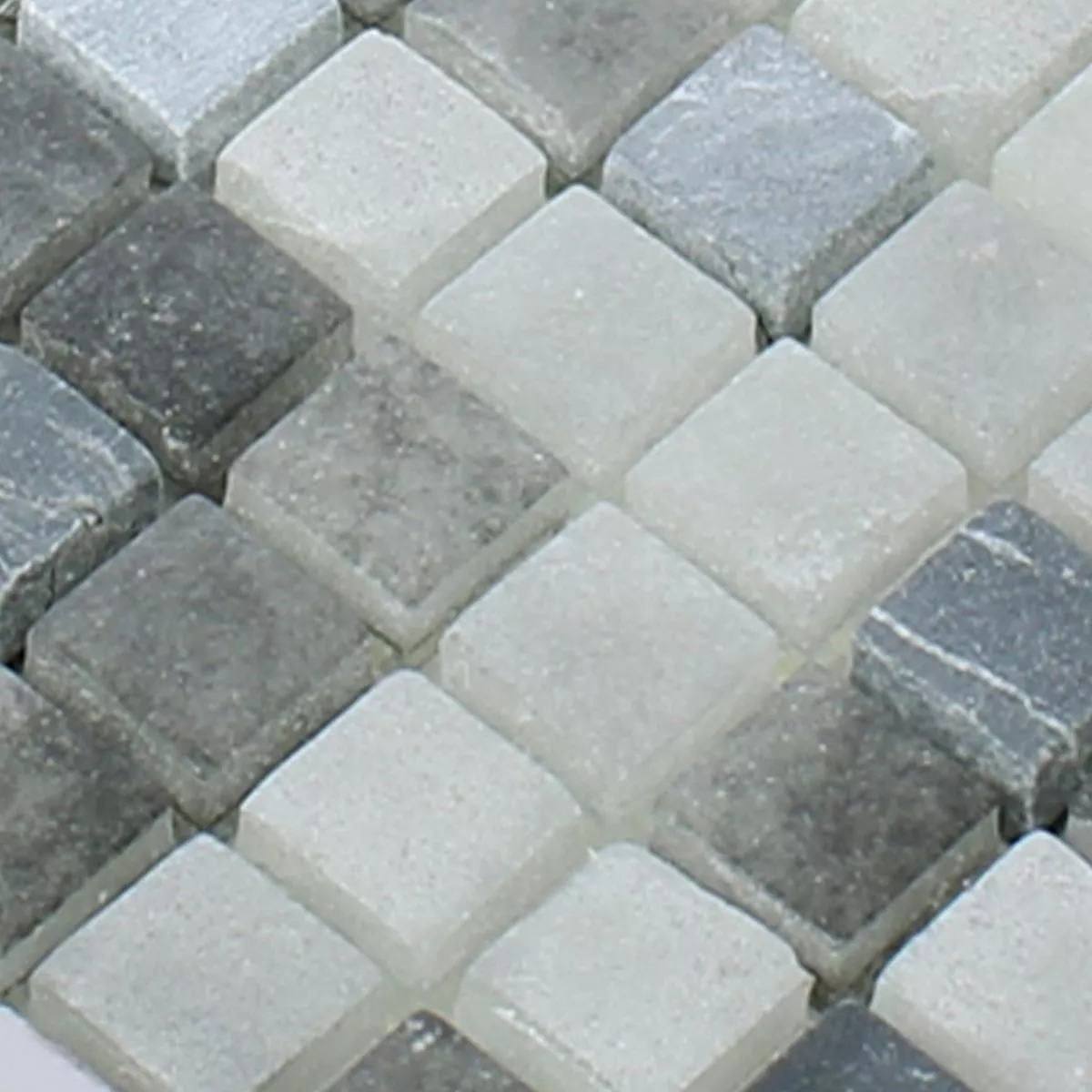 Sample Mosaic Tiles Glass Natural Stone Mix Freyland Black