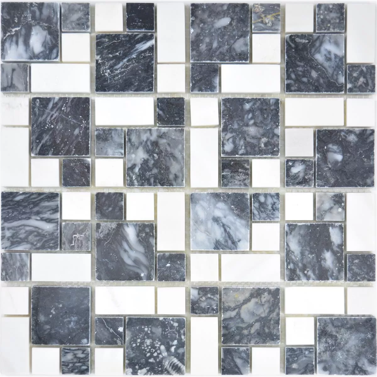 Marble Natural Stone Mosaic Tiles Cordoba Black White