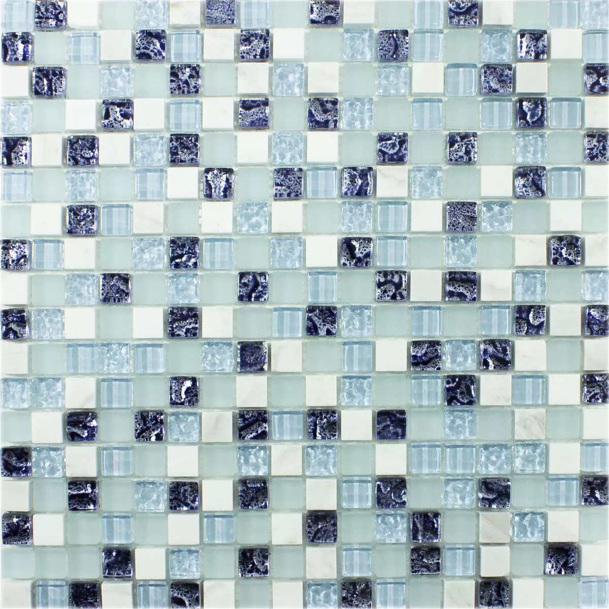 Sample Glass Mosaic Tiles Lexington Glass Material Mix Blue