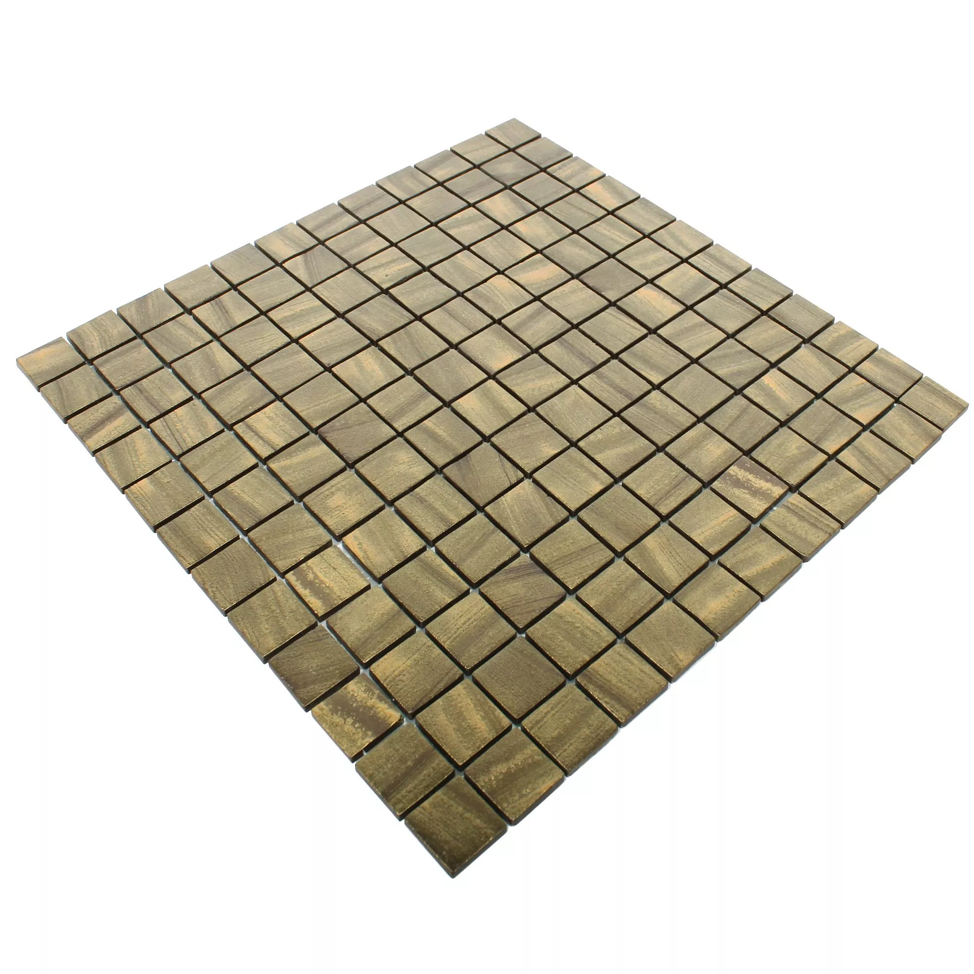 Glass Mosaic Tiles Mascota Satin Gold