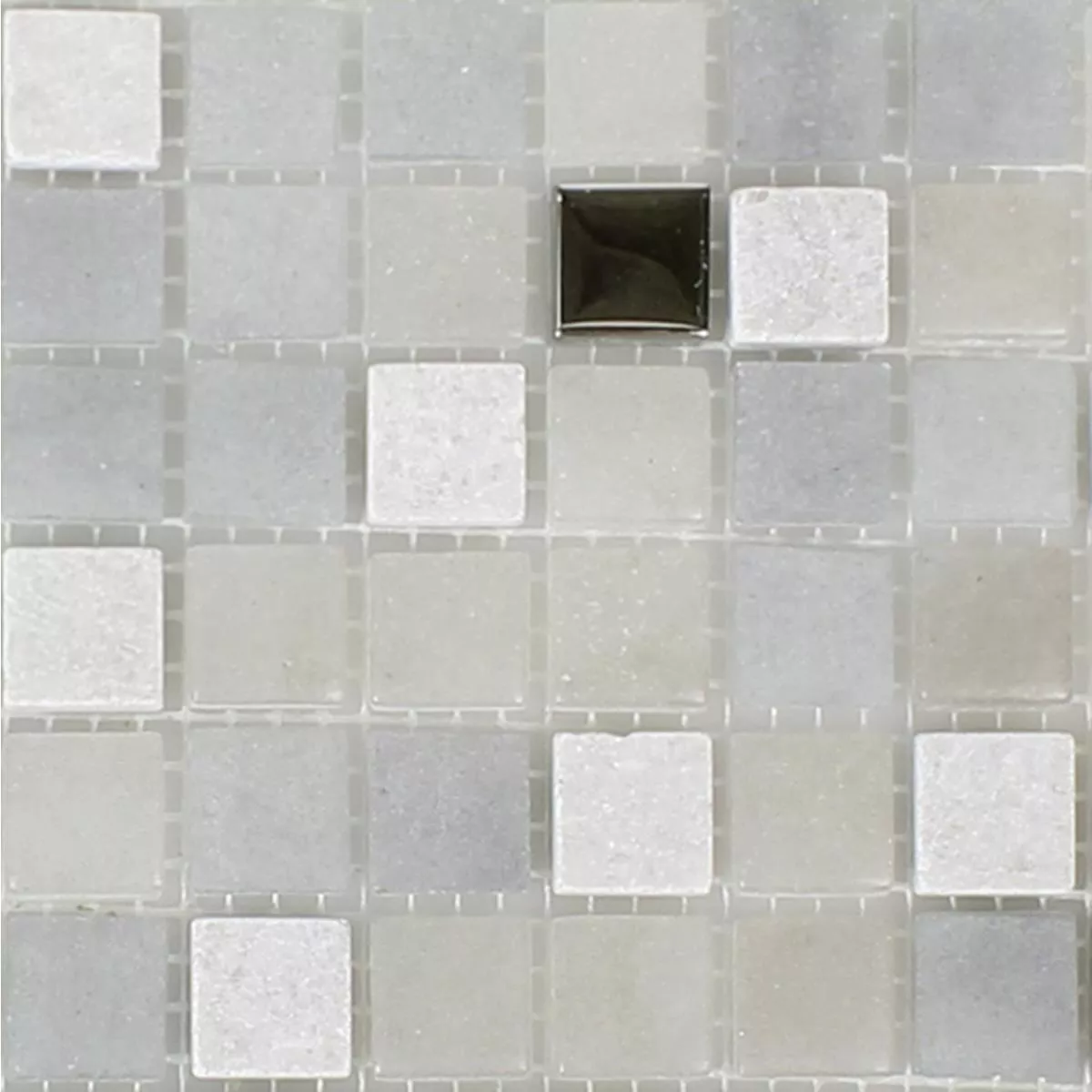 Sample Mosaic Tiles Glass Natural Stone Mix Freyland Grey
