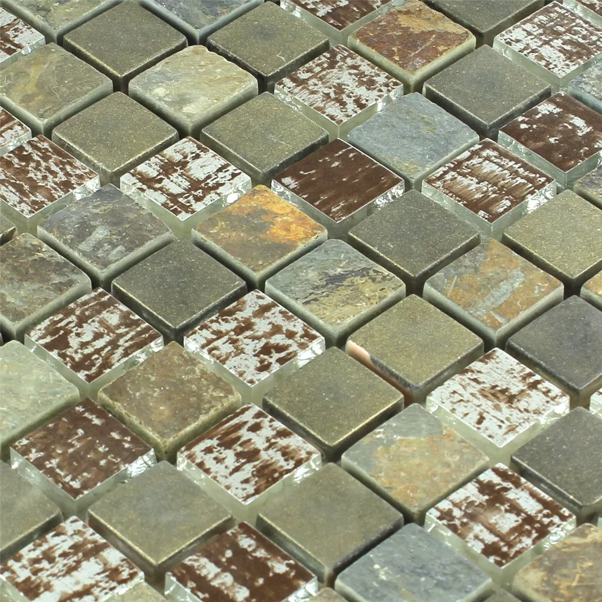 Quartzite Mosaic Tiles Glass Rost