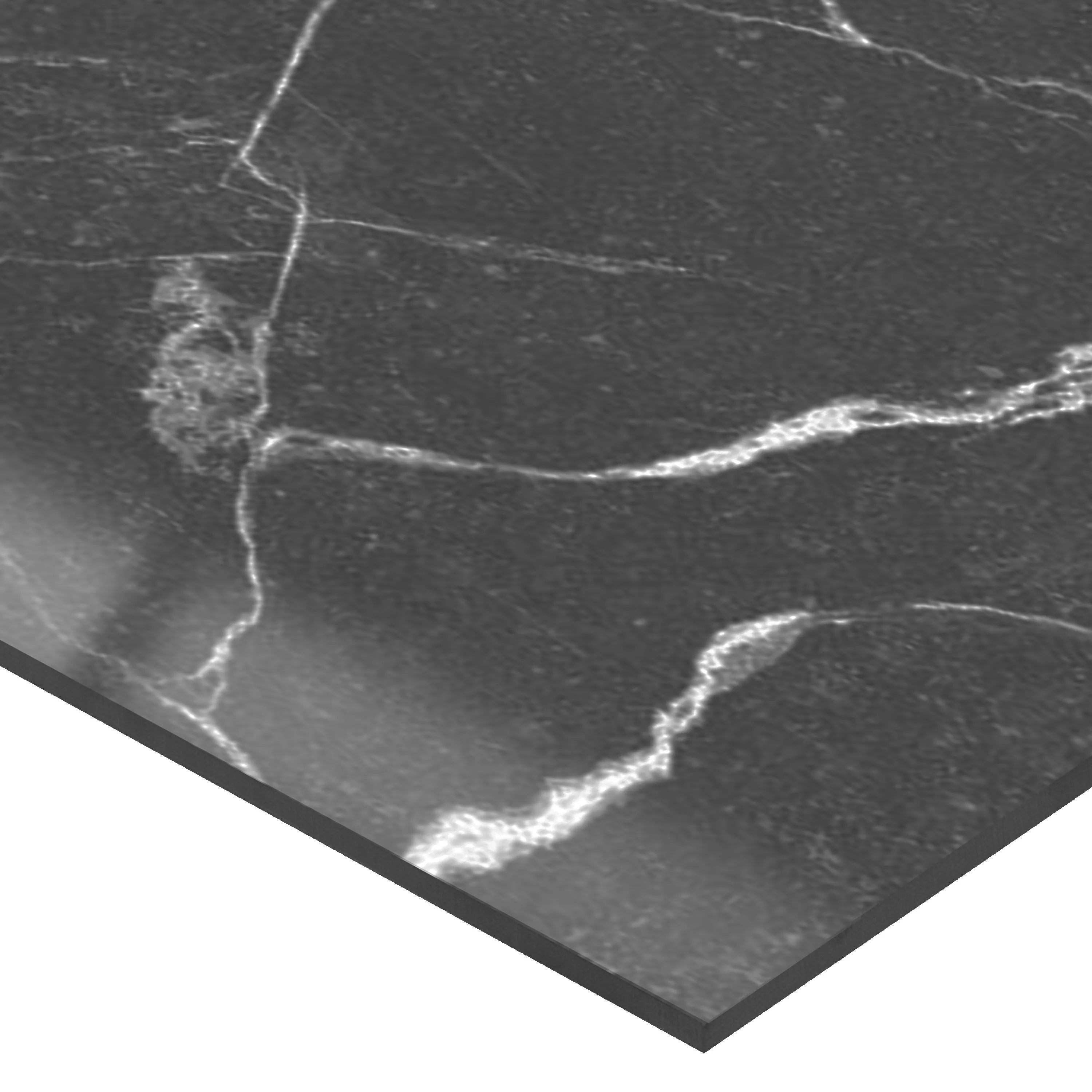 Floor Tiles Santana Marble Optic Polished Dark Grey 60x60cm