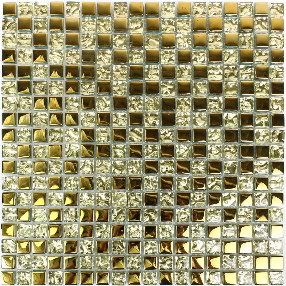Sample Glass Mosaic Tiles Moldau Gold