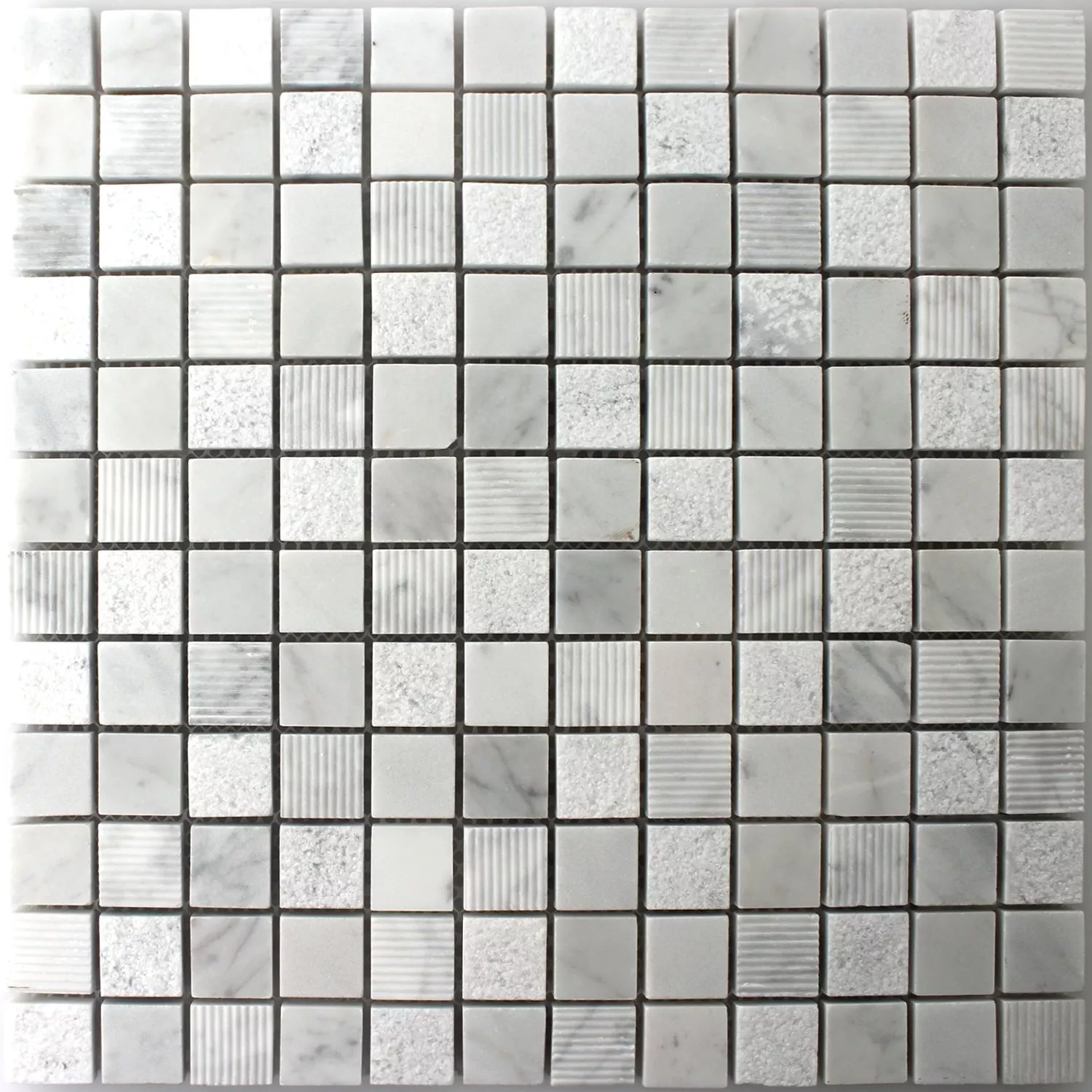 Sample Mosaic Tiles Natural Stone Carrara White