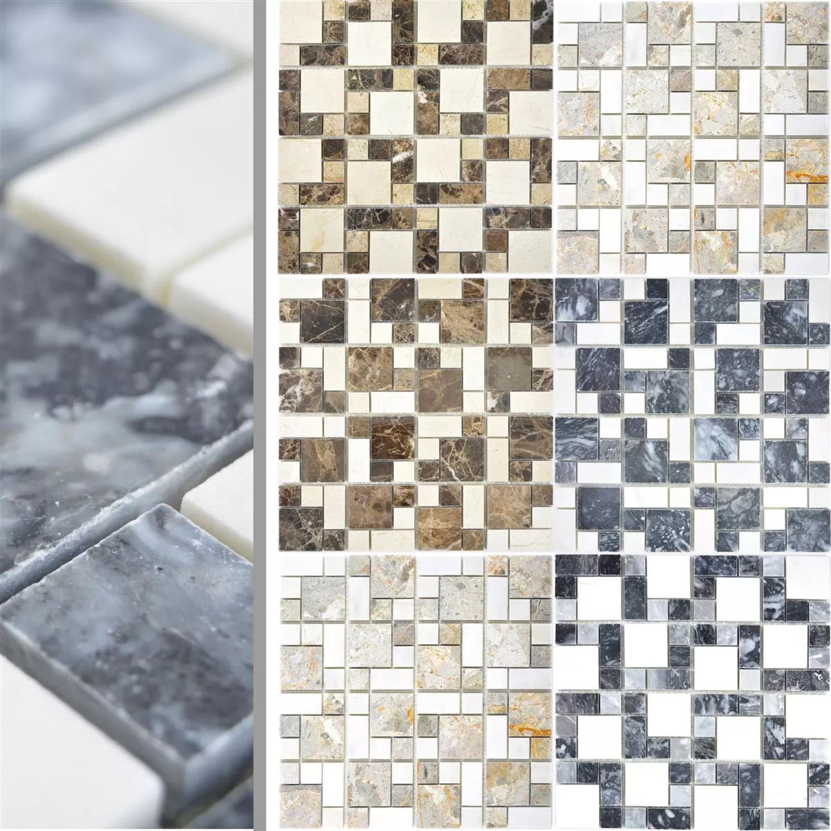 Sample Marble Natural Stone Mosaic Tiles Cordoba