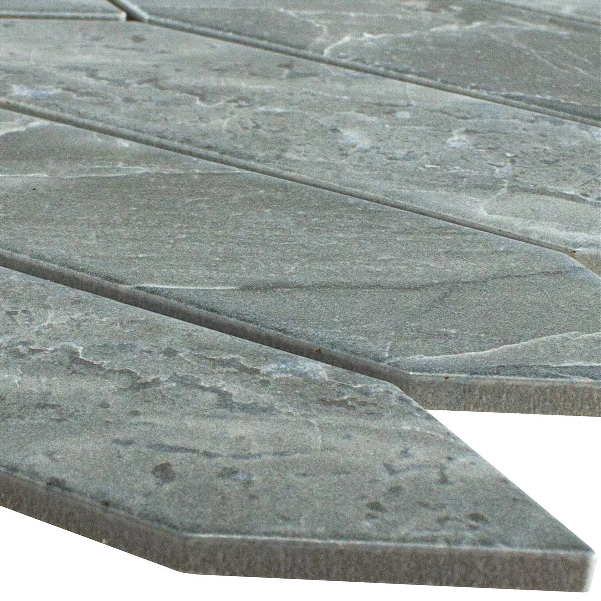 Ceramic Mosaic Tiles Dorris Picket Stone Optic Grey Ceramic Mosaic Tiles Dorris Picket Stone Optic Grey
