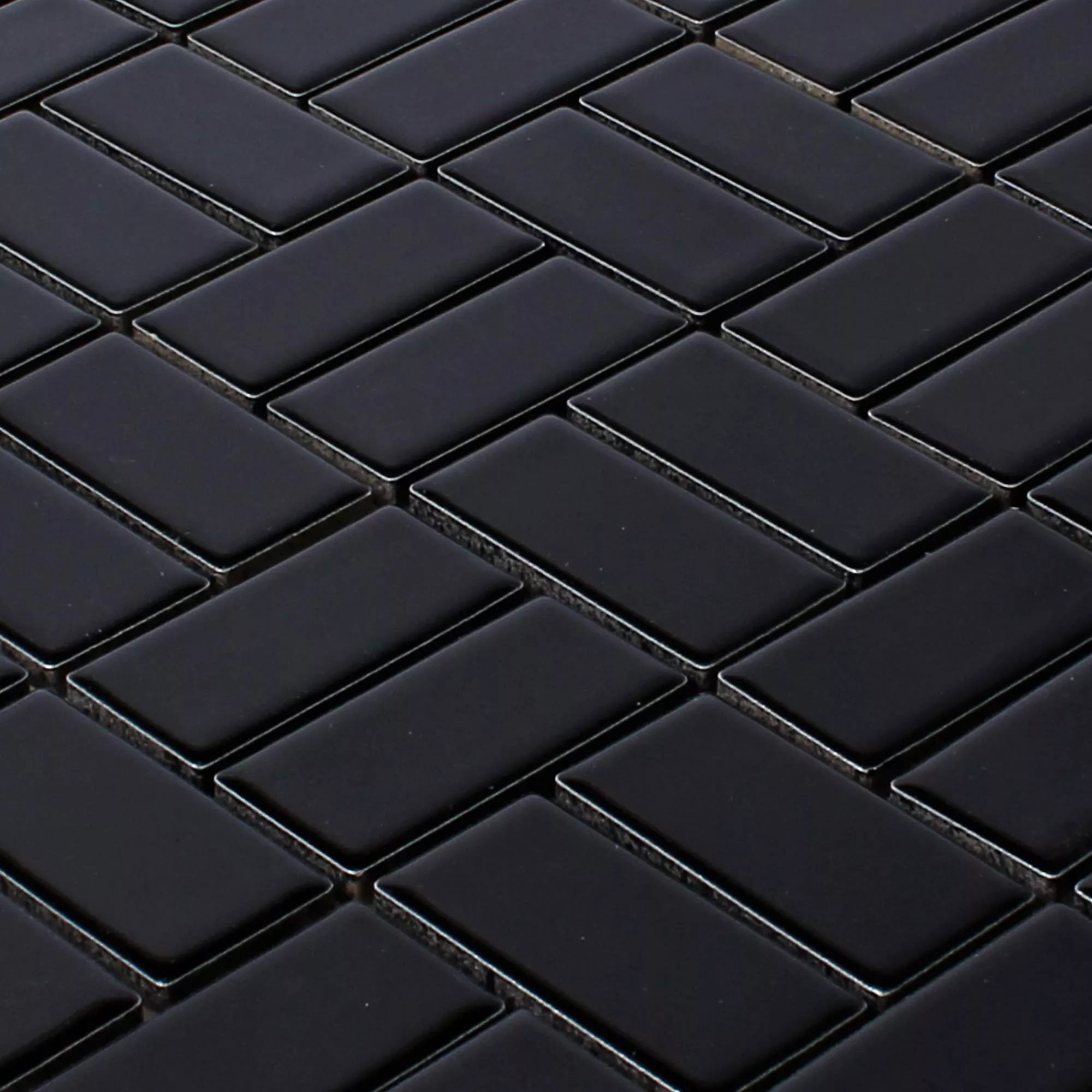Mosaic Tiles Ceramic Cristianos Black Mat