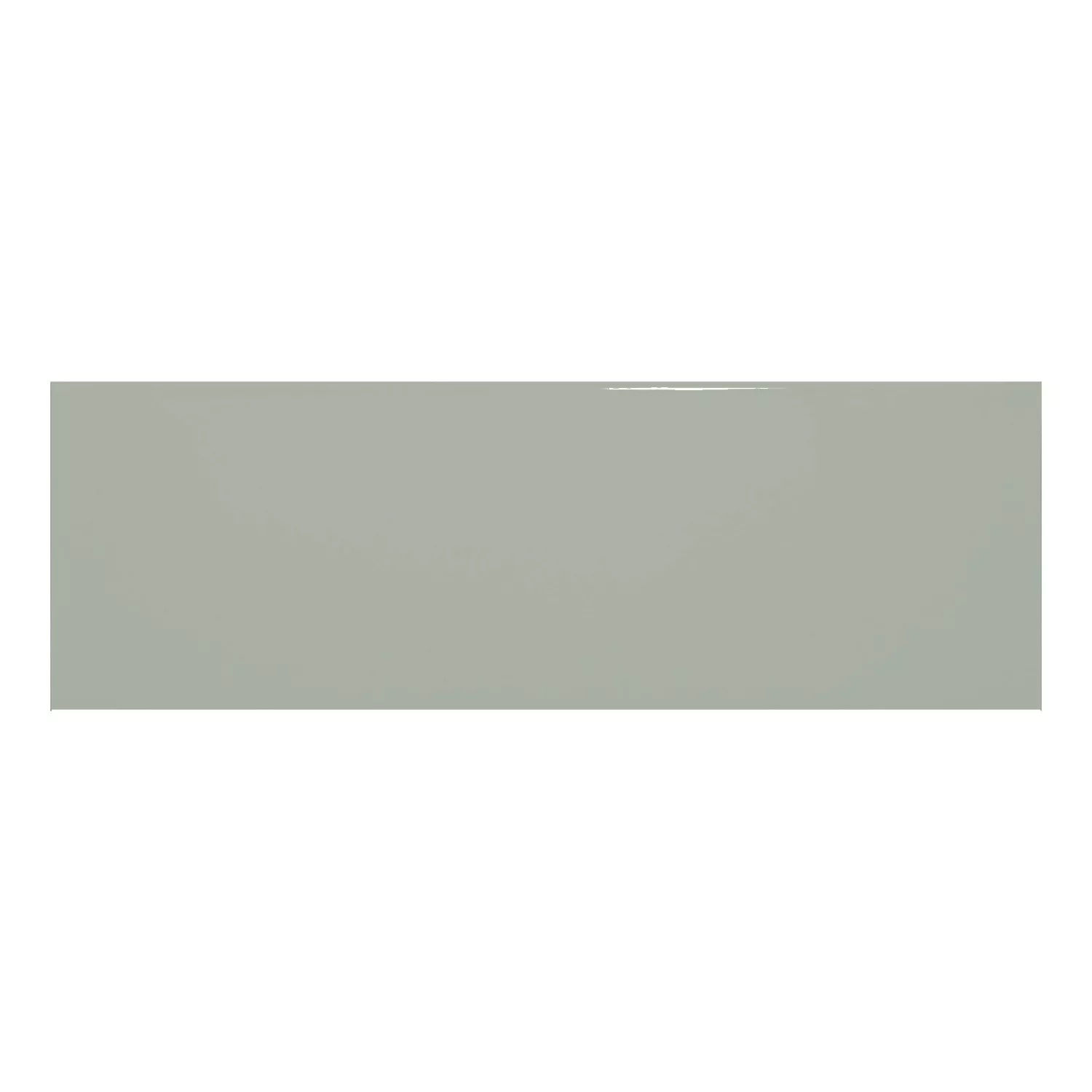 Metro tile Green Glossy 10x30 cm Without Facet Candy Sage
