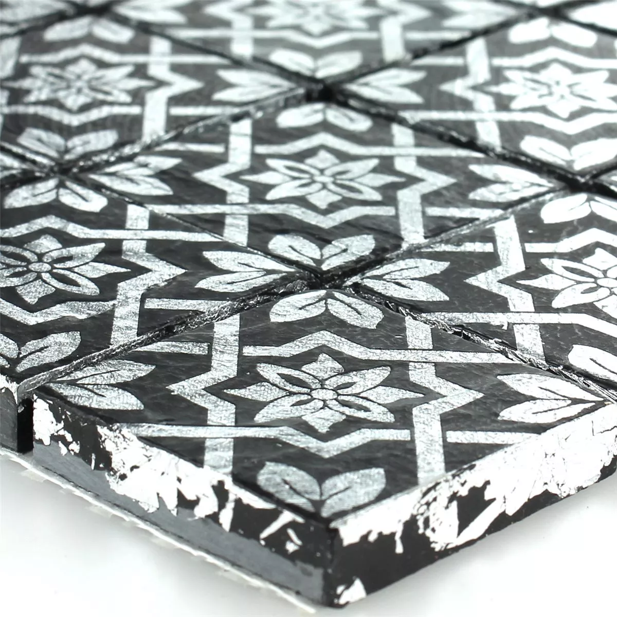 Slate Porcelain Stoneware Mosaic Tiles Platin Black Slate Porcelain Stoneware Mosaic Tiles Platin Black