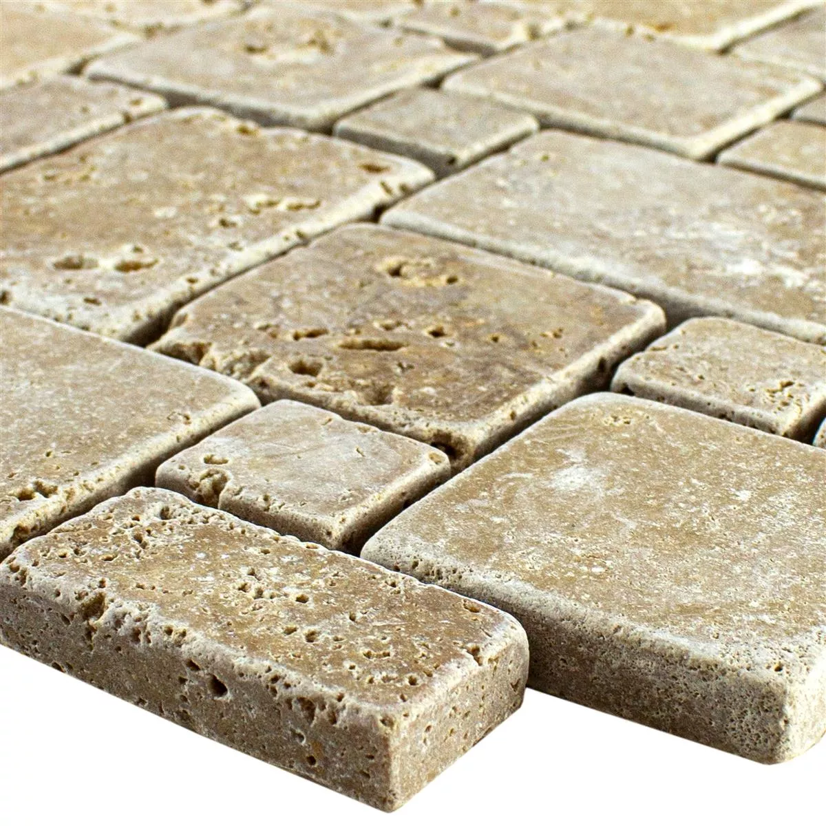 Natural Stone Travertine Mosaic Tiles LaGrange Brown Natural Stone Travertine Mosaic Tiles LaGrange Brown