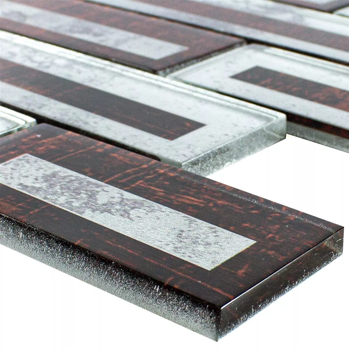 Glass Mosaic Tiles Romans 2D Effect Brown Glass Mosaic Tiles Romans 2D Effect Brown