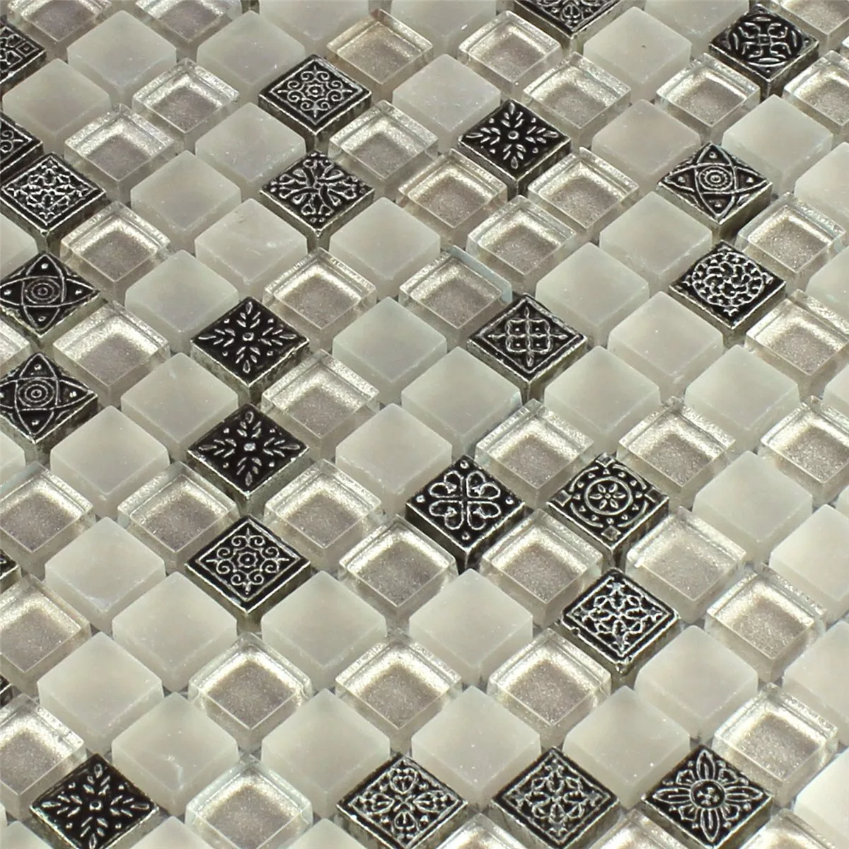 Mosaic Tiles Glass Natural Stone Ornament Champagne