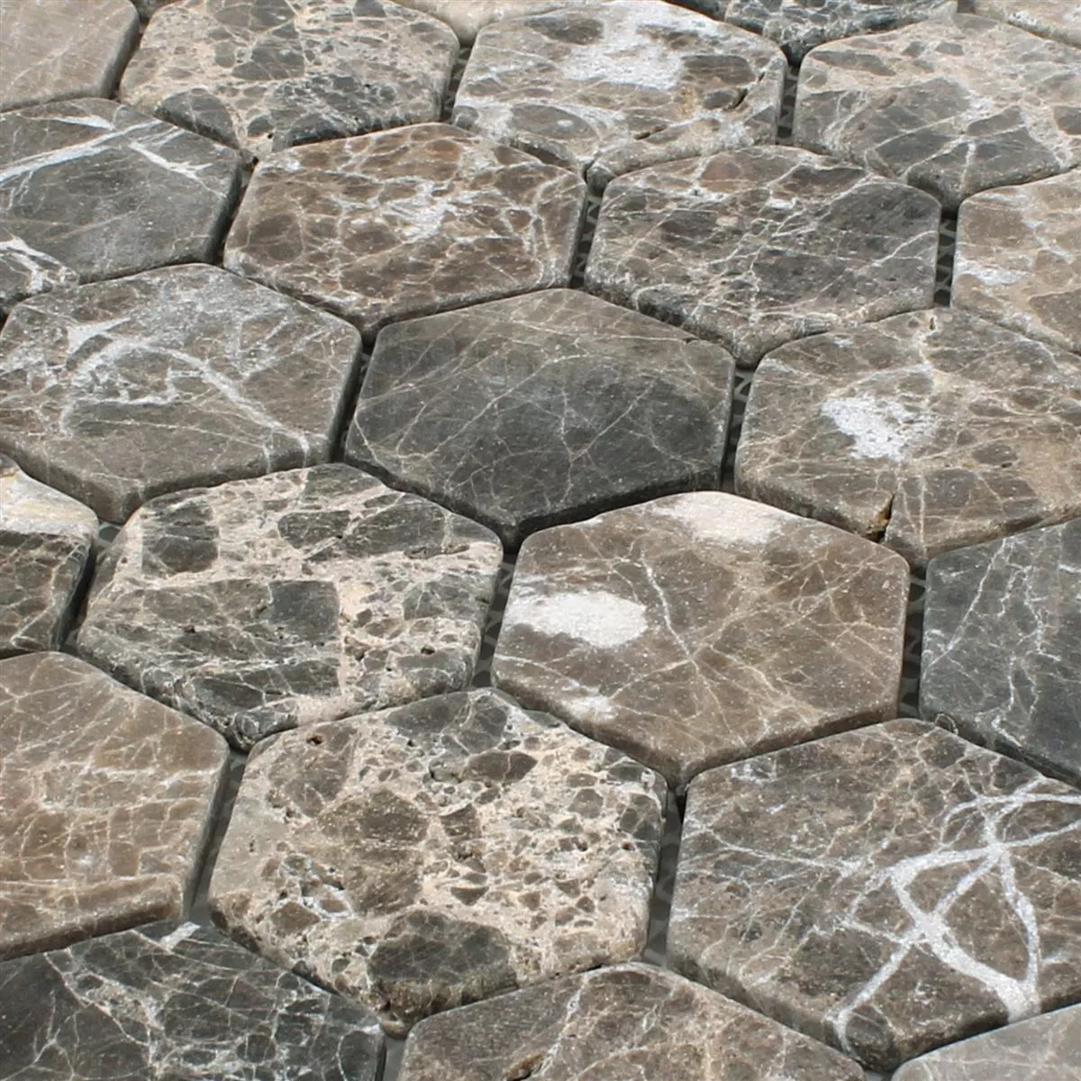 Mosaic Tiles Marble Tarsus Hexagon Emprador