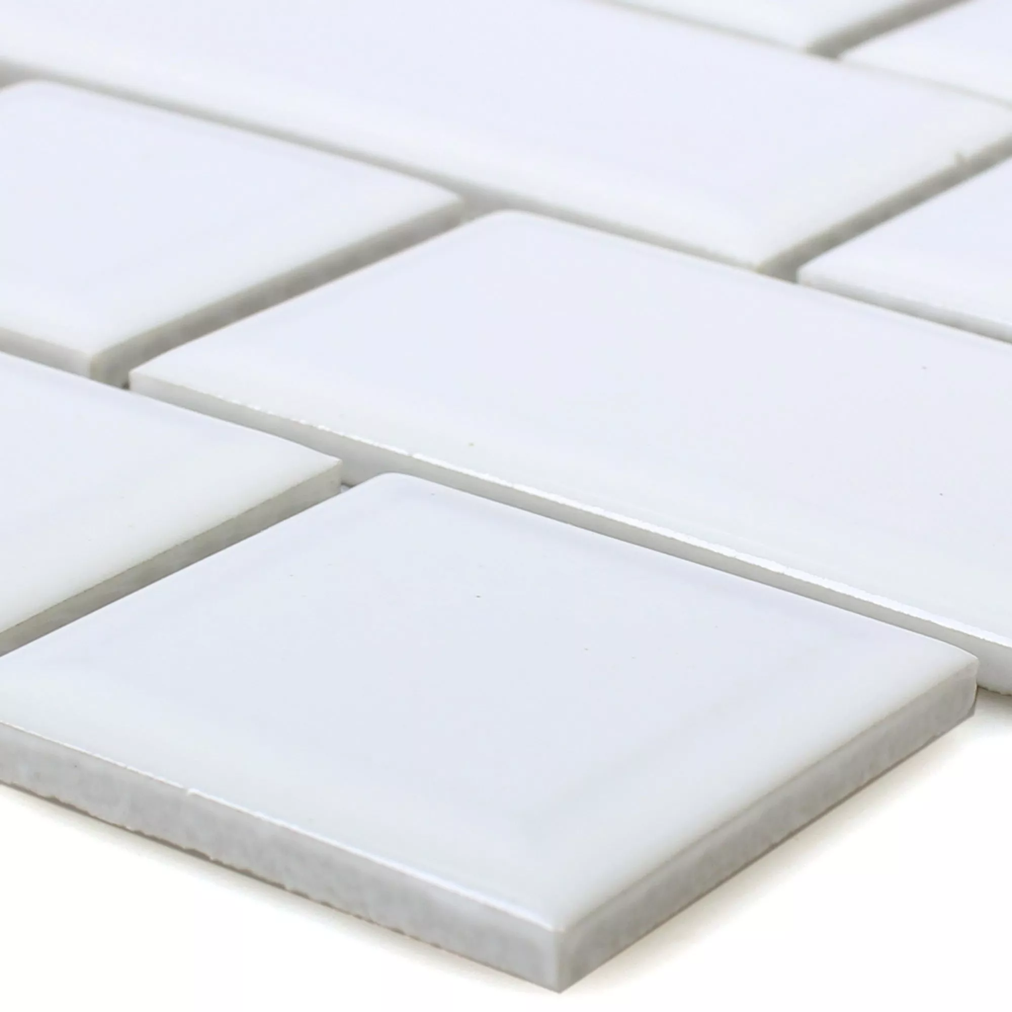 Ceramic Mosaic Tiles Bengal Metro Facet White