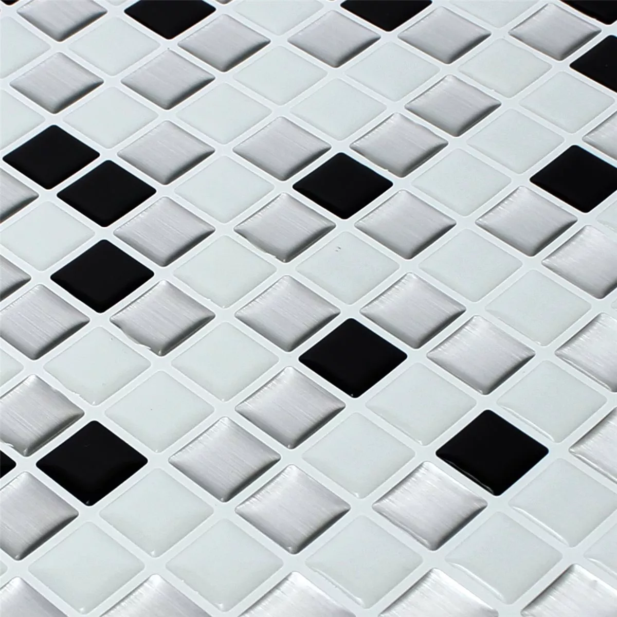 Sample Mosaic Tiles Vinyl Black White Mix