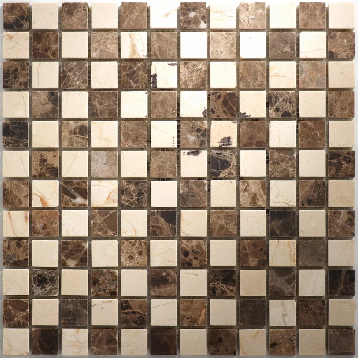 Sample Mosaic Tiles Natural Stone Marble Beige Brown Mix