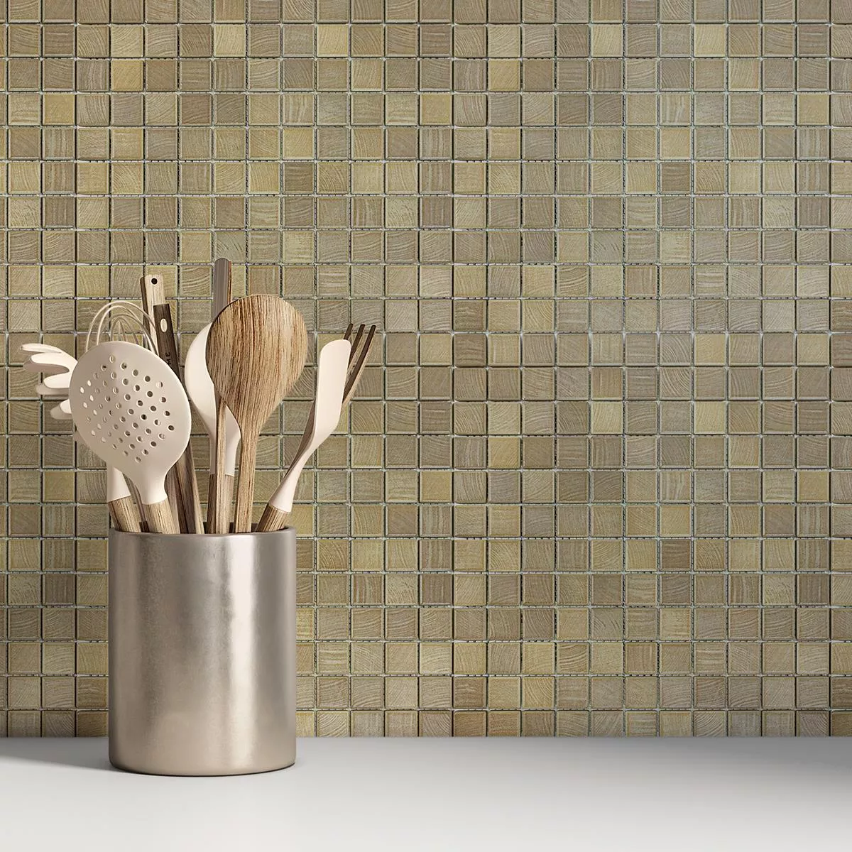 Ceramic Mosaic Tiles Luminara Wood Optic Light Brown