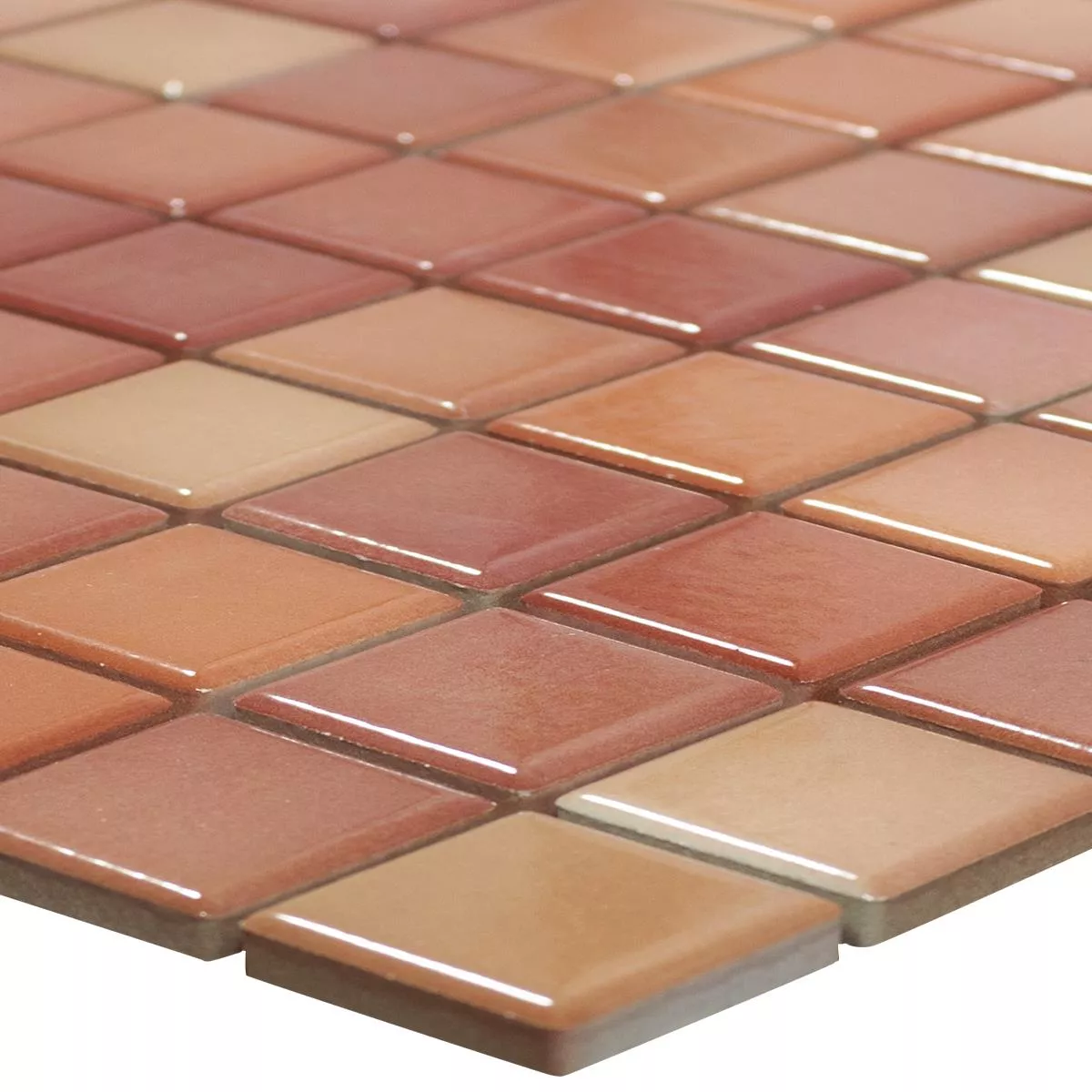 Ceramic Mosaic Tiles Galleria Red Mix Ceramic Mosaic Tiles Galleria Red Mix