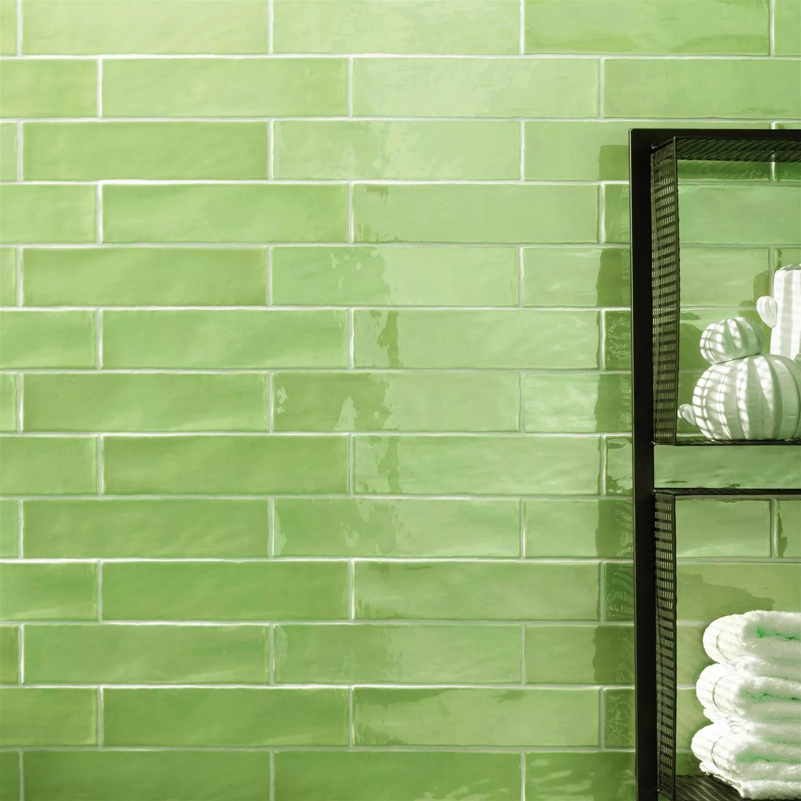 Wall Tile Algier Hand Made 7,5x15cm Light Green