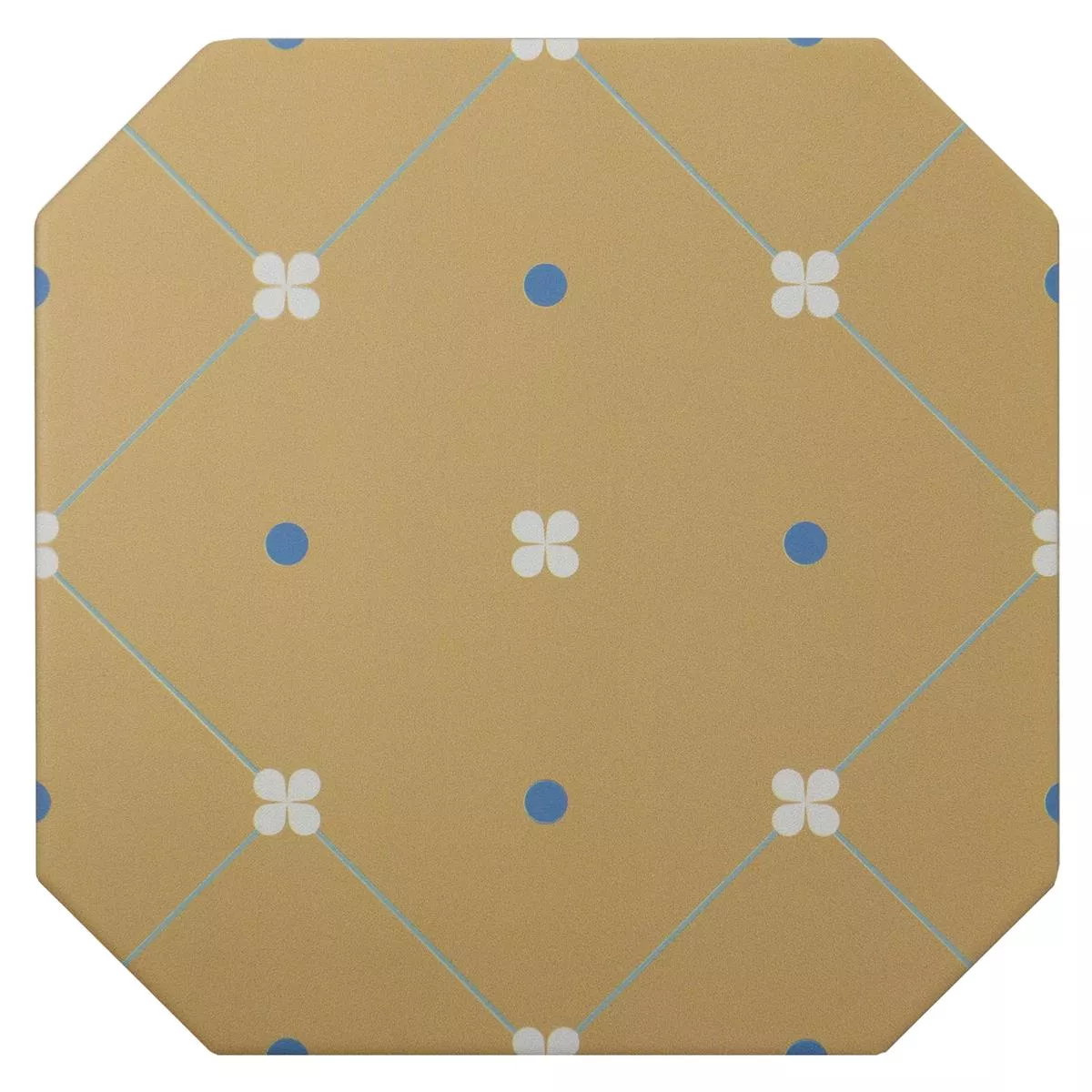 Porcelain Stoneware Tiles Genexia Decor Beige Octagon 20x20cm Porcelain Stoneware Tiles Genexia Decor Beige Octagon 20x20cm