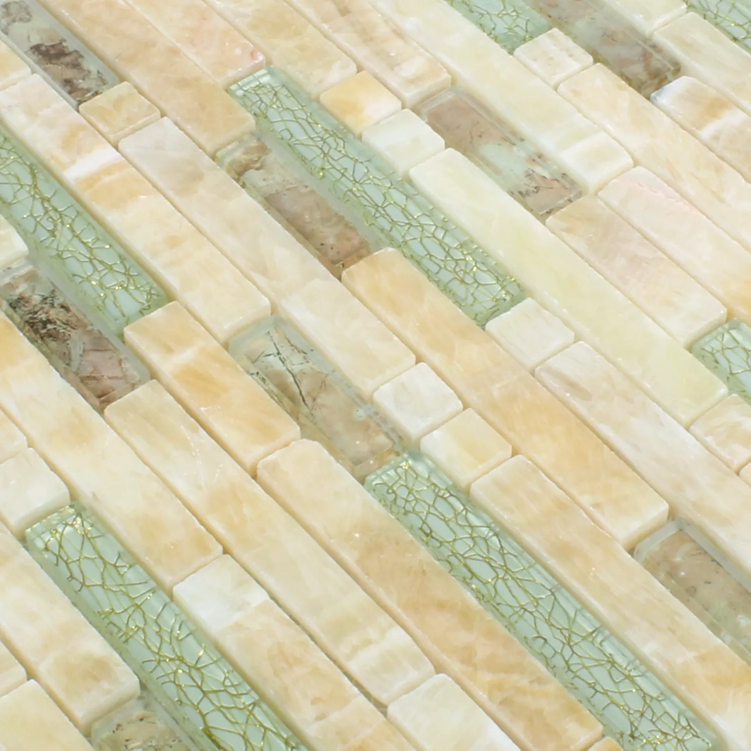 Mosaic Tiles Onyx Larinera Gold Pattern