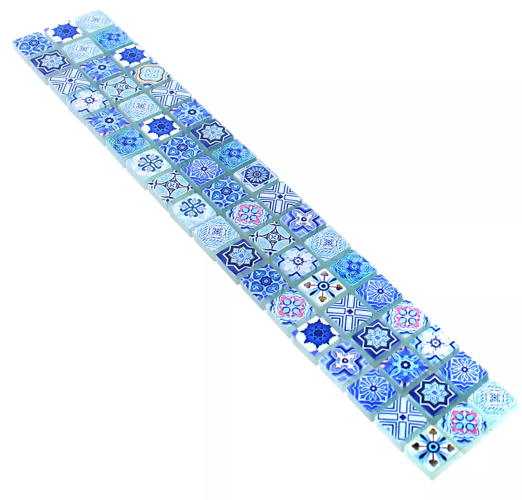 Glass borders Mentor Retro Optic Blue Glass borders Mentor Retro Optic Blue