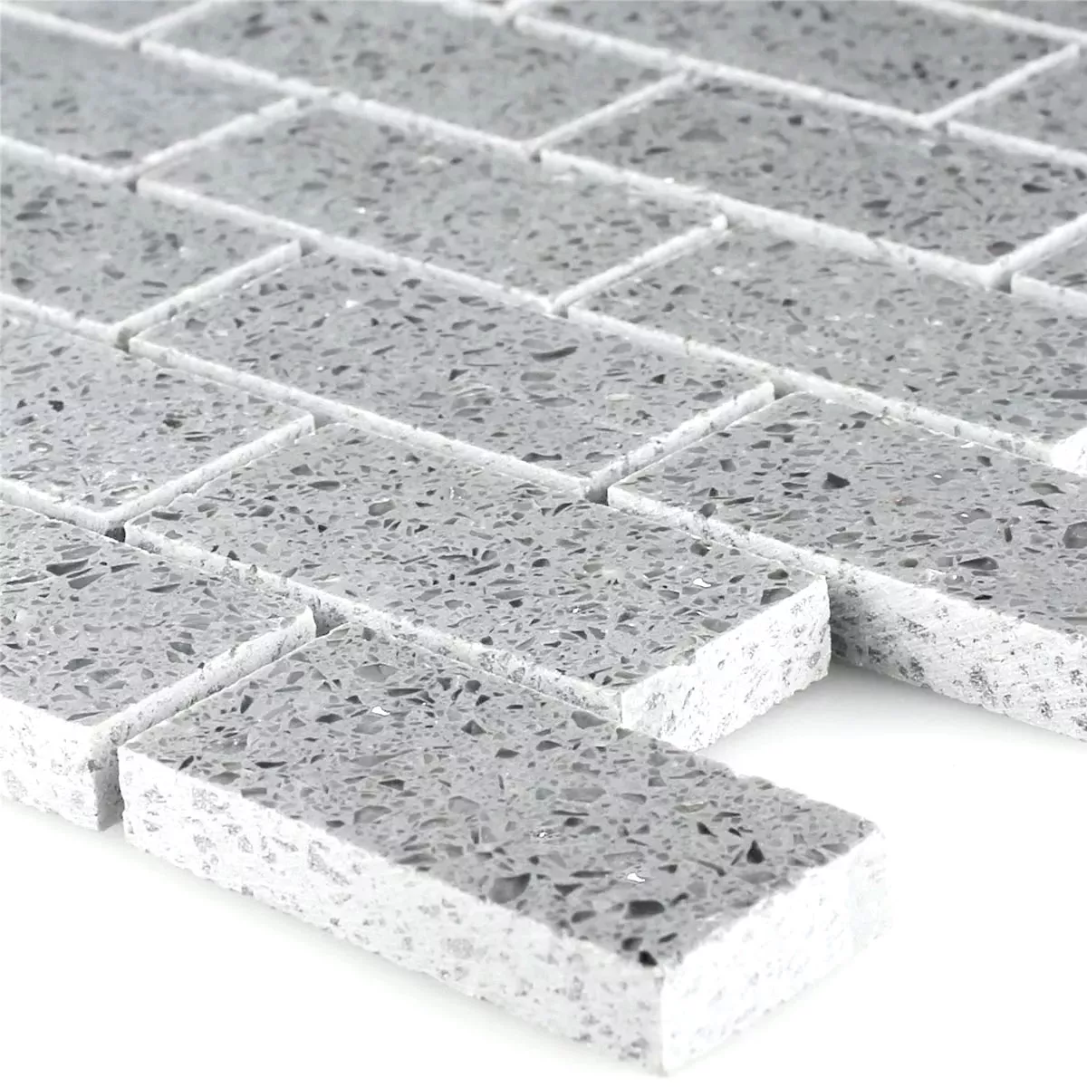 Mosaic Tiles Resin Quartz Grey