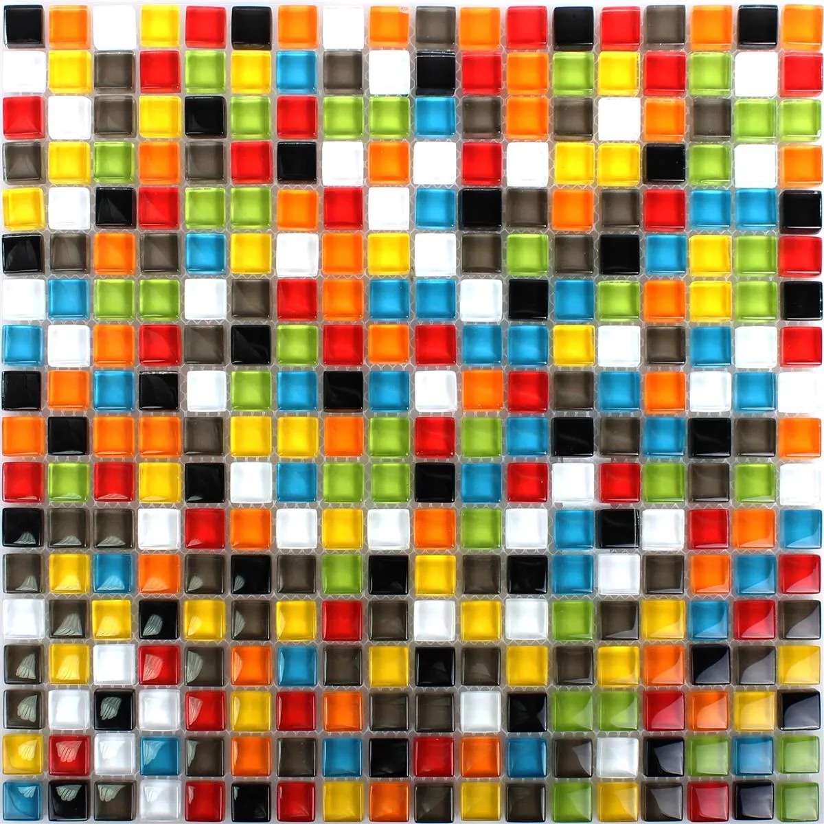 Sample Glass Mosaic Tiles Nostalgie Colored Mix