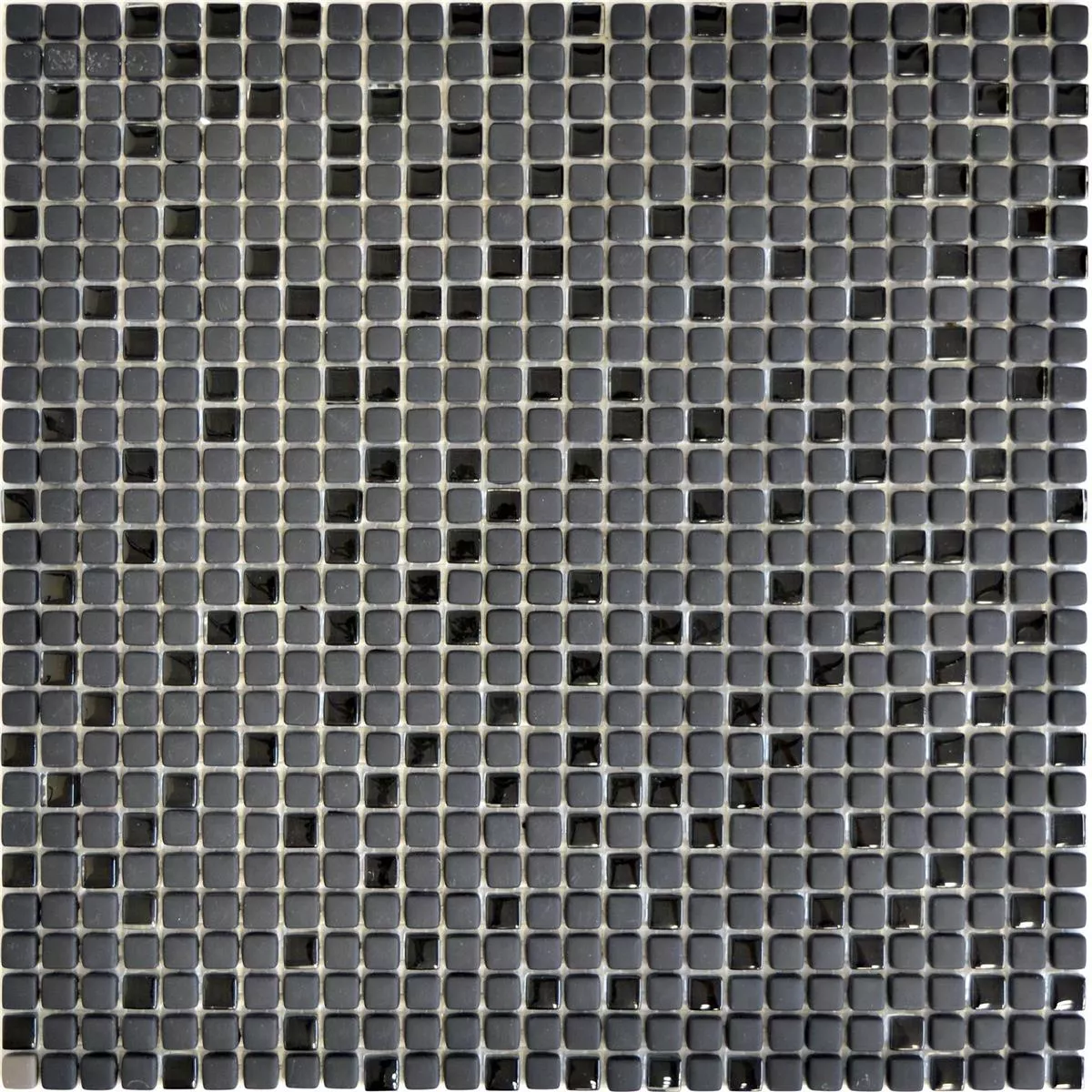 Sample Glass Mosaic Tiles Kassandra Black Mat