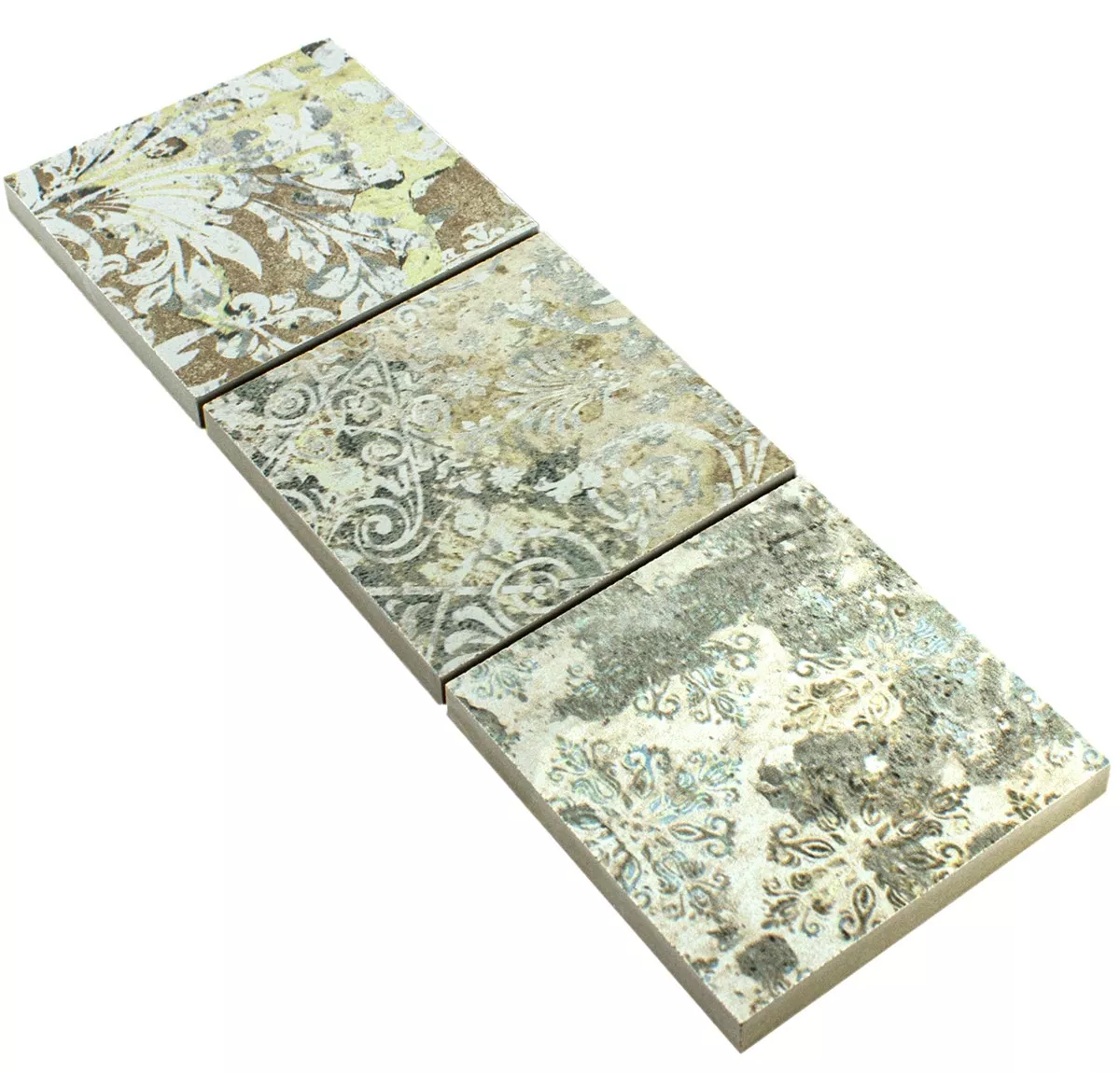Porcelain Stoneware Tiles Border Pelican Light Colored 95x95mm