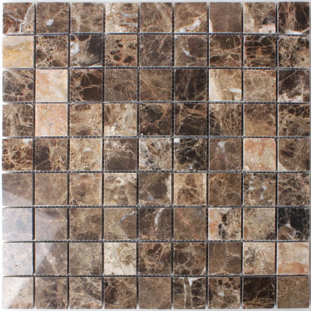 Sample Mosaic Tiles Marble Emprador Brown 