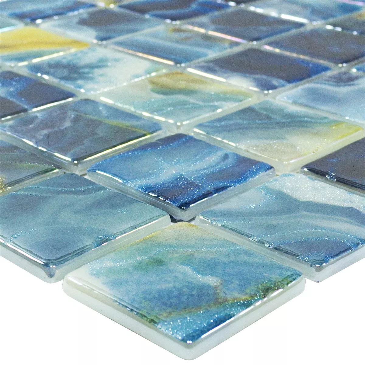 Glass Pool Mosaic Tiles Carolina Blue