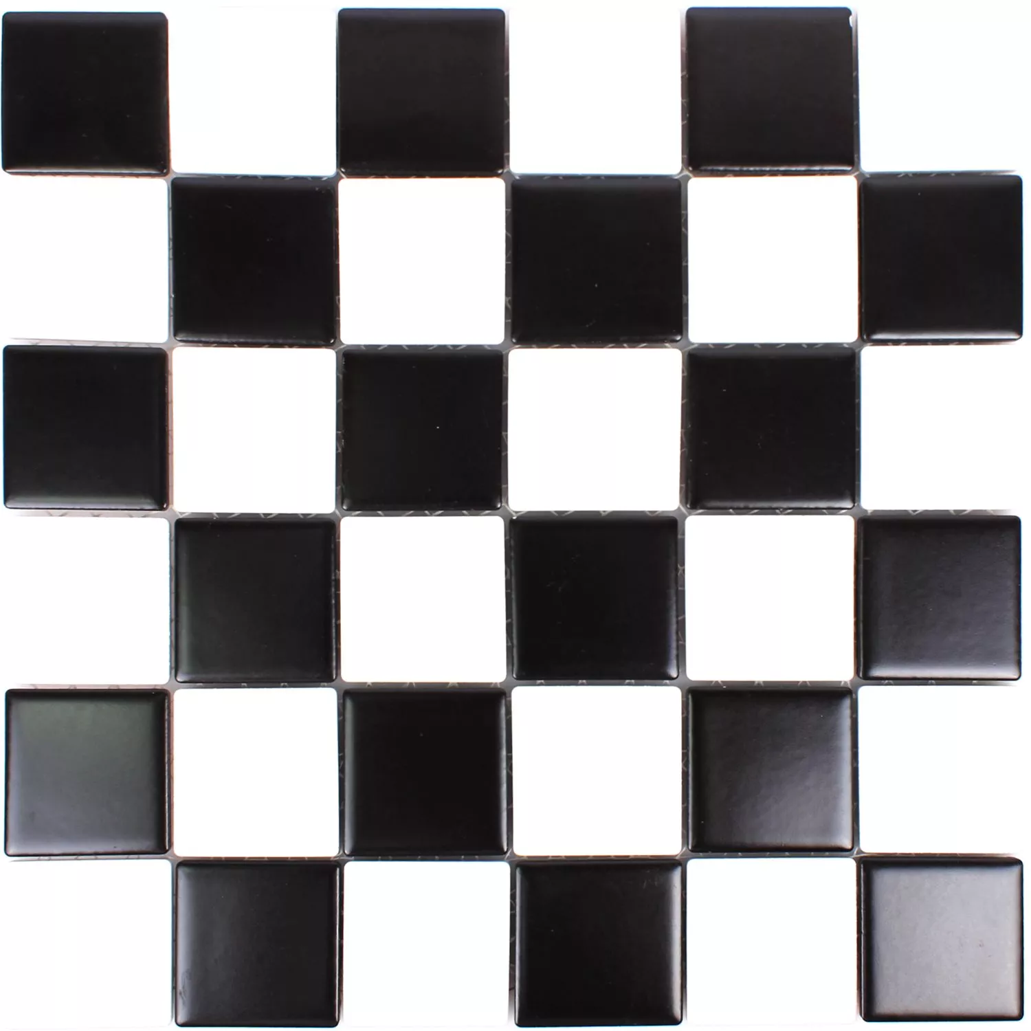 Sample Mosaic Tiles Ceramic Monte Carlo Black White Mat