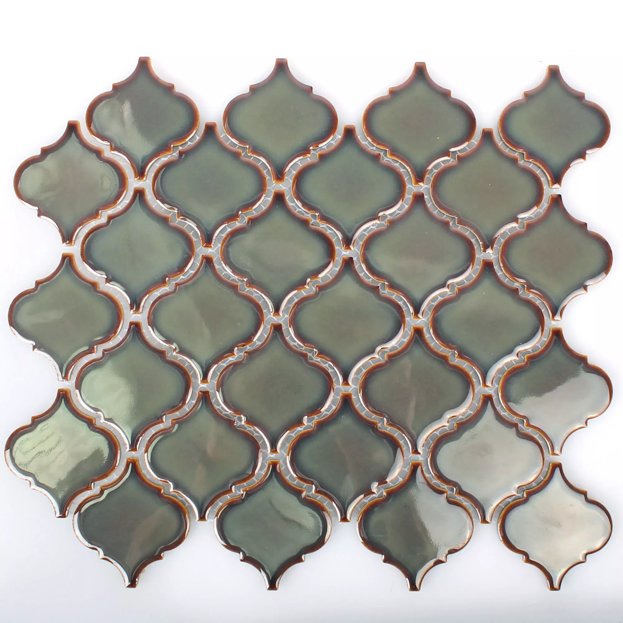 Sample Ceramic Mosaic Tiles Trier Florentiner Green