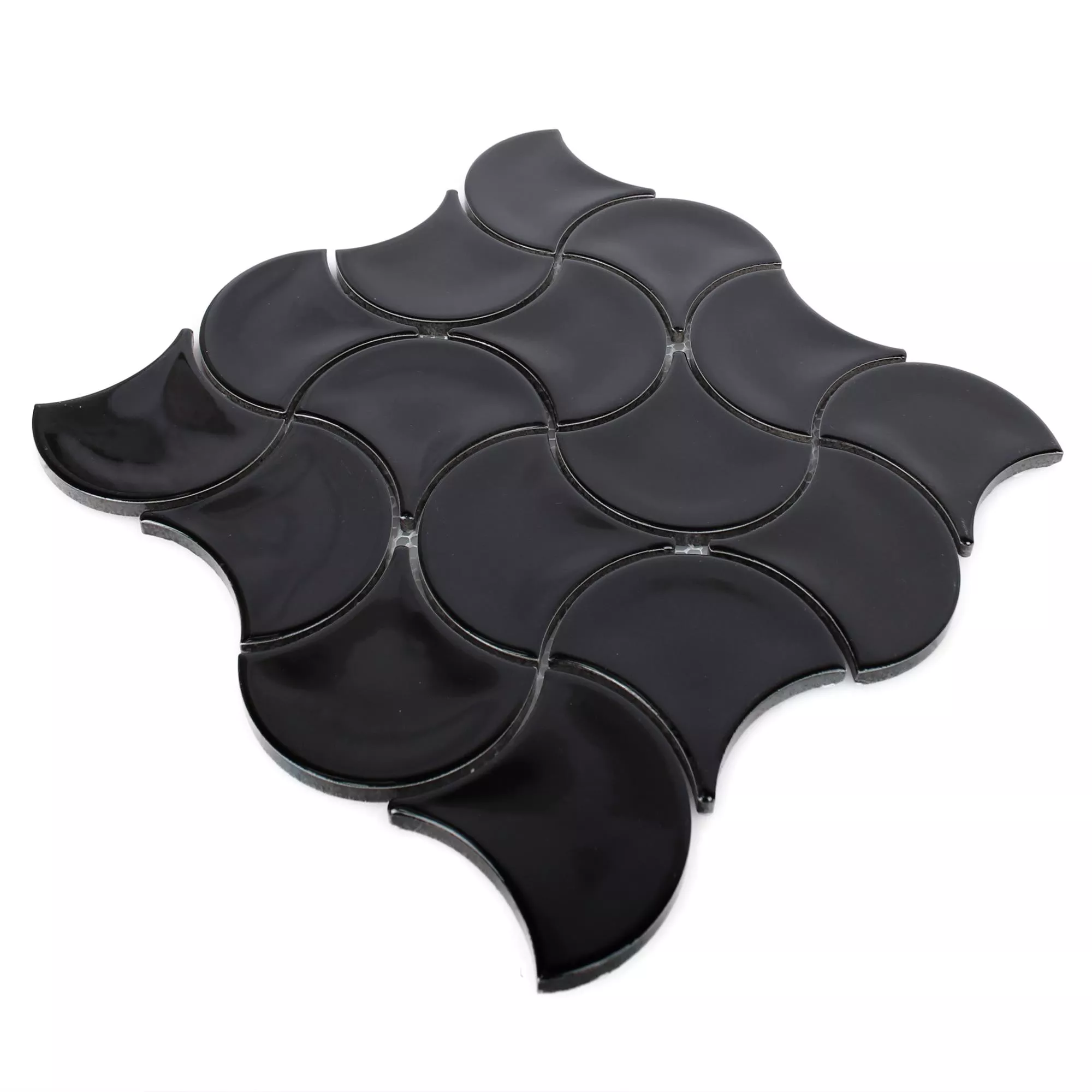 Sample Ceramic Mosaic Tiles Toledo Wave Black