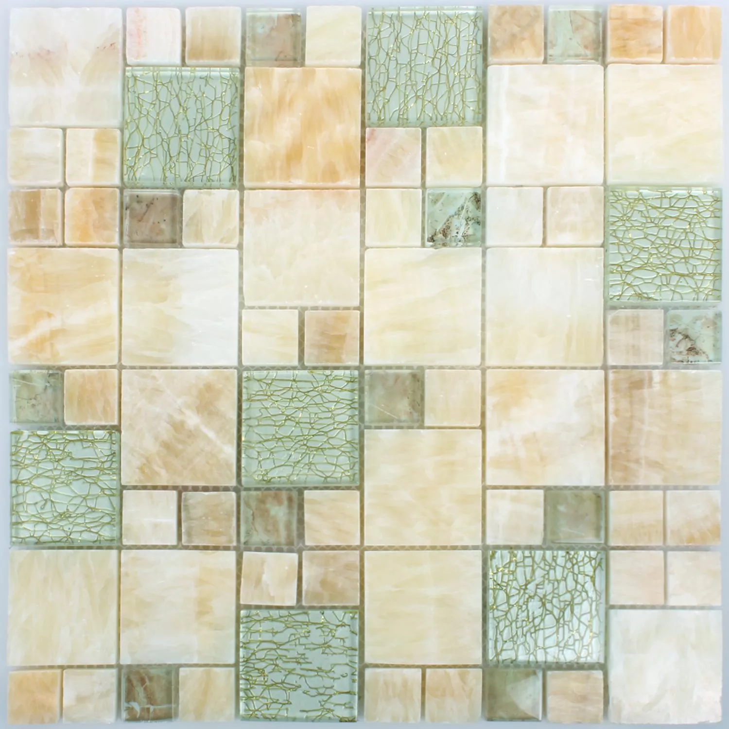 Sample Mosaic Tiles Onyx Larinera Gold Mix